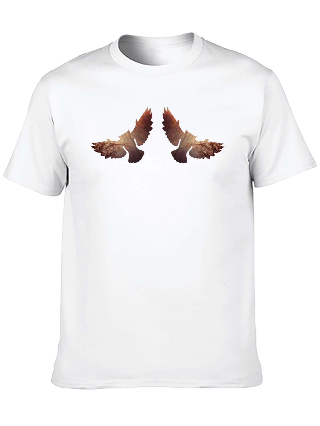Abstract Dove Silhouette Graphic T-Shirt
