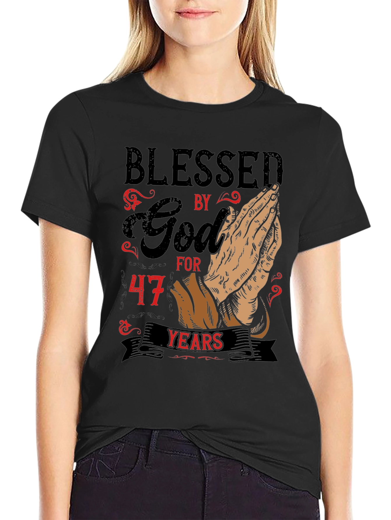 Blessed By God 47 Years Graphic Tee