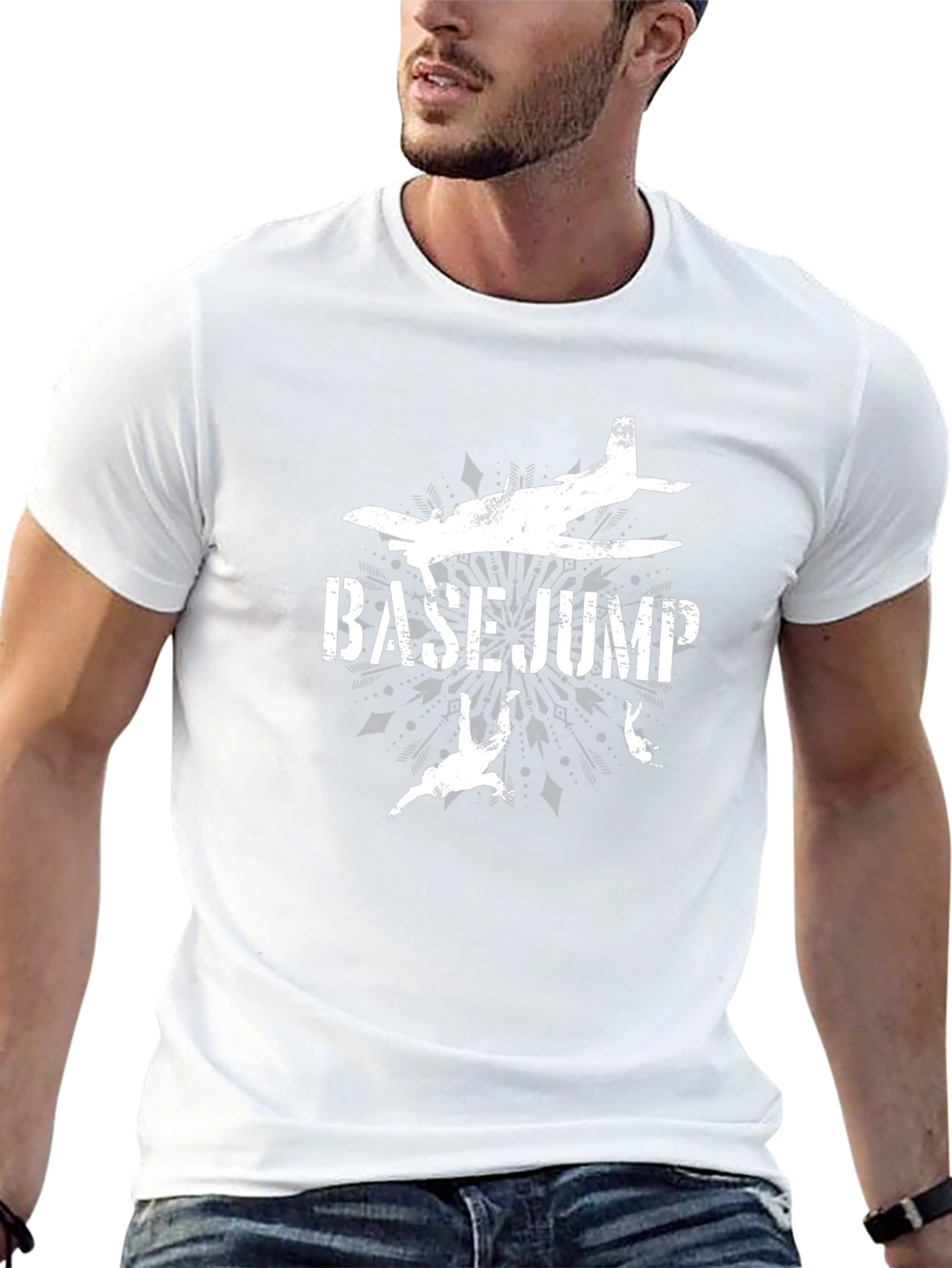 BASE JUMP Tee - Skydiving Plane Design