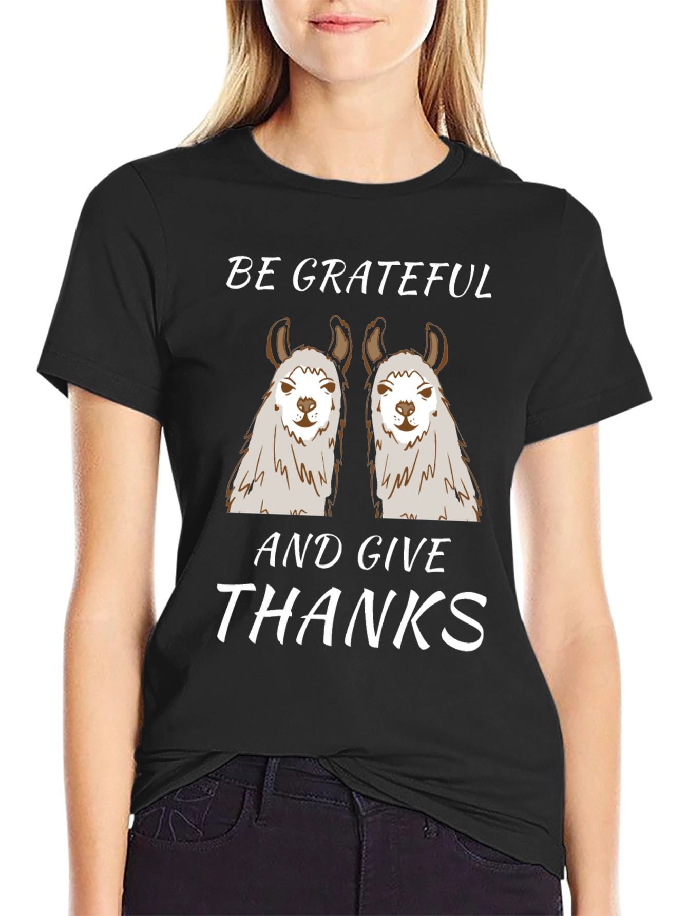 Be Grateful Llama Graphic Tee