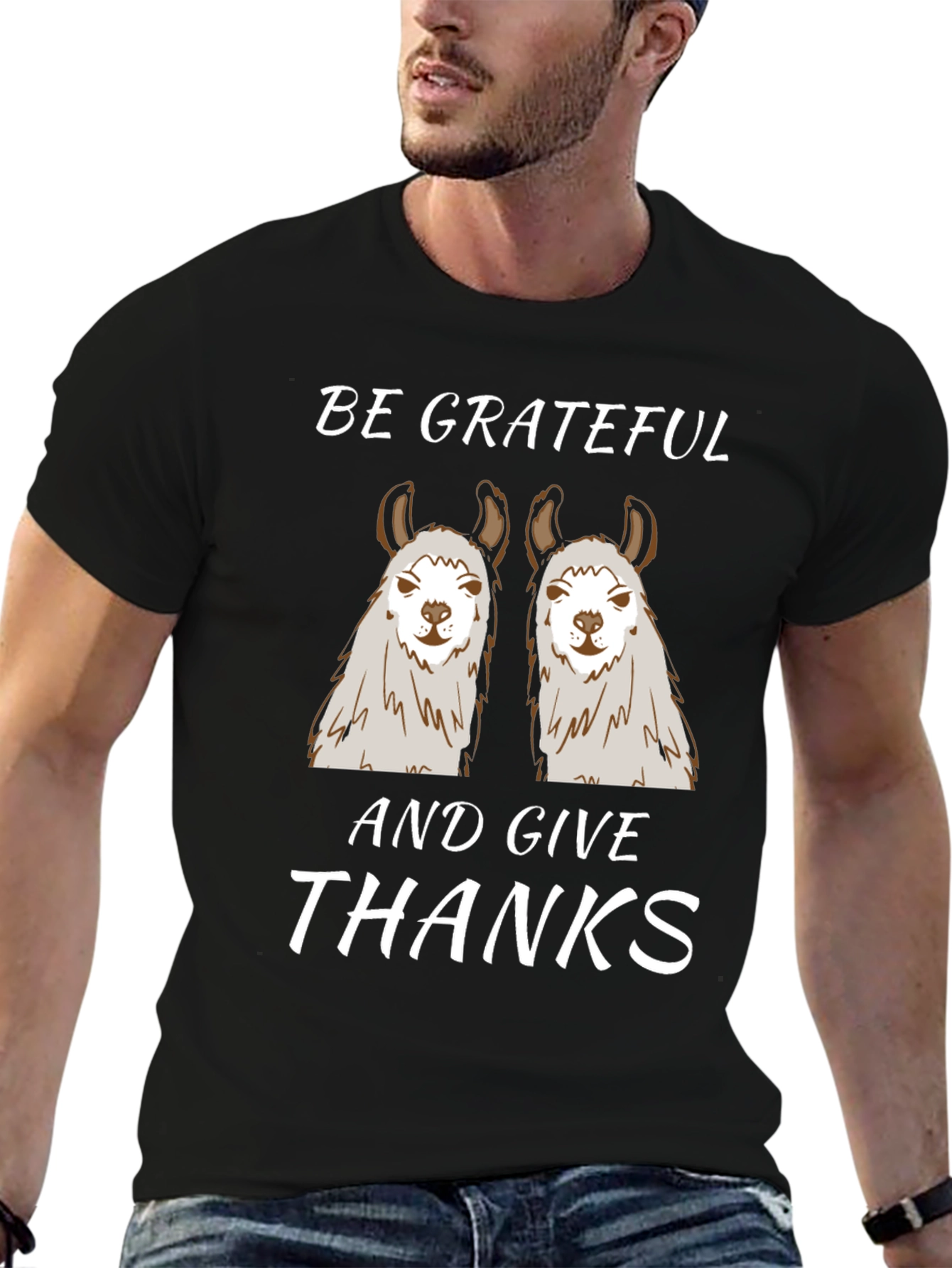 Be Grateful Llama Graphic Tee
