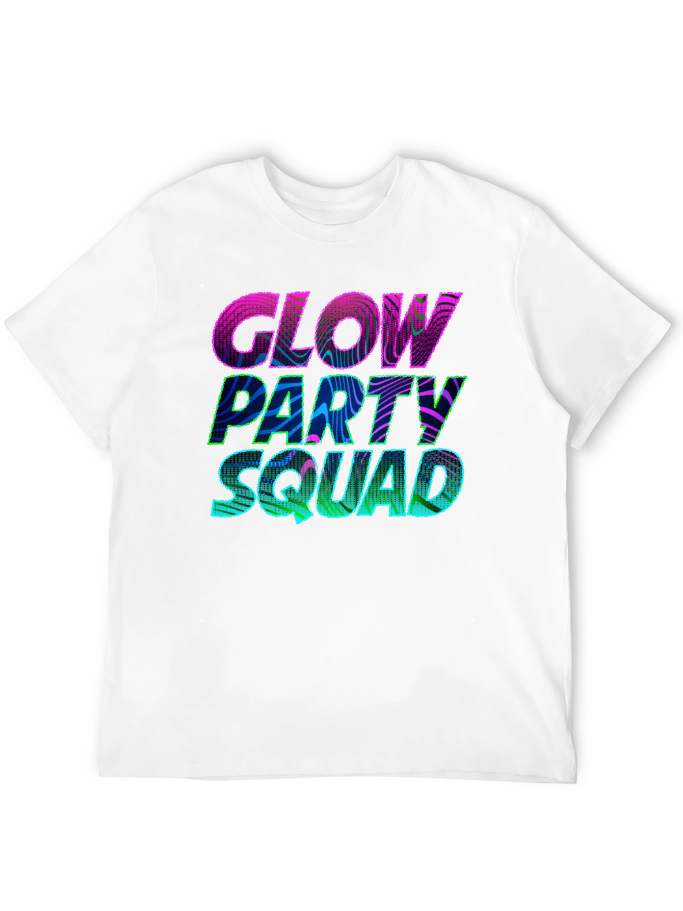 Glow Party Squad T-Shirt - Vibrant Neon Design