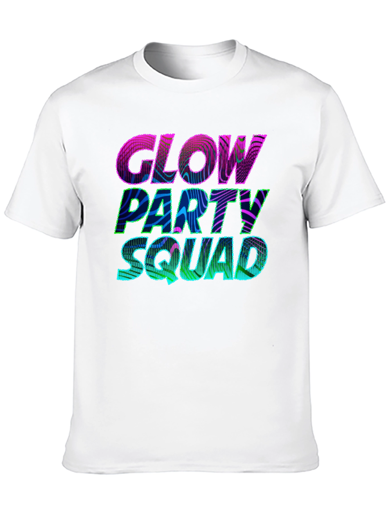 Glow Party Squad T-Shirt - Vibrant Neon Design