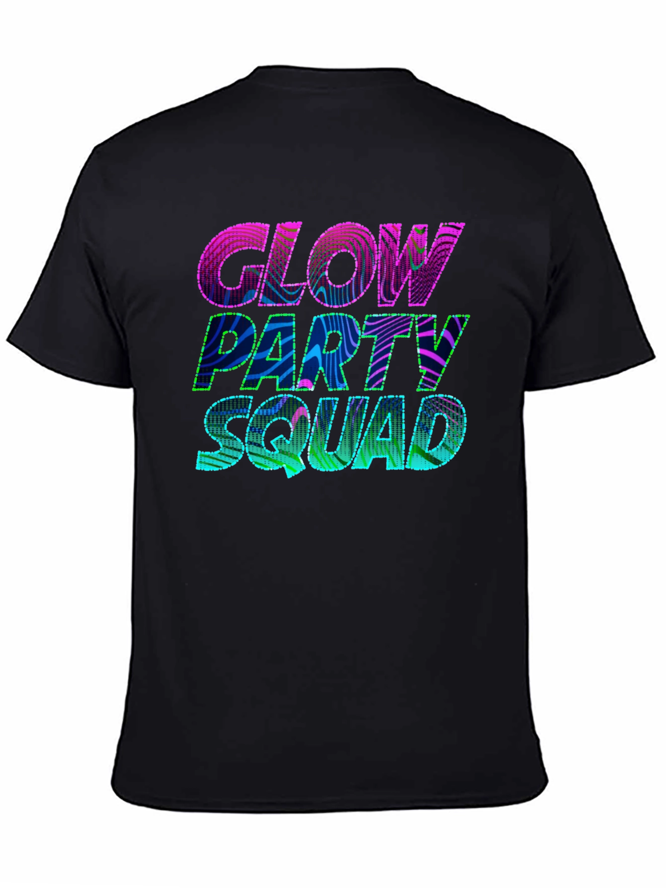 Glow Party Squad T-Shirt - Vibrant Neon Design