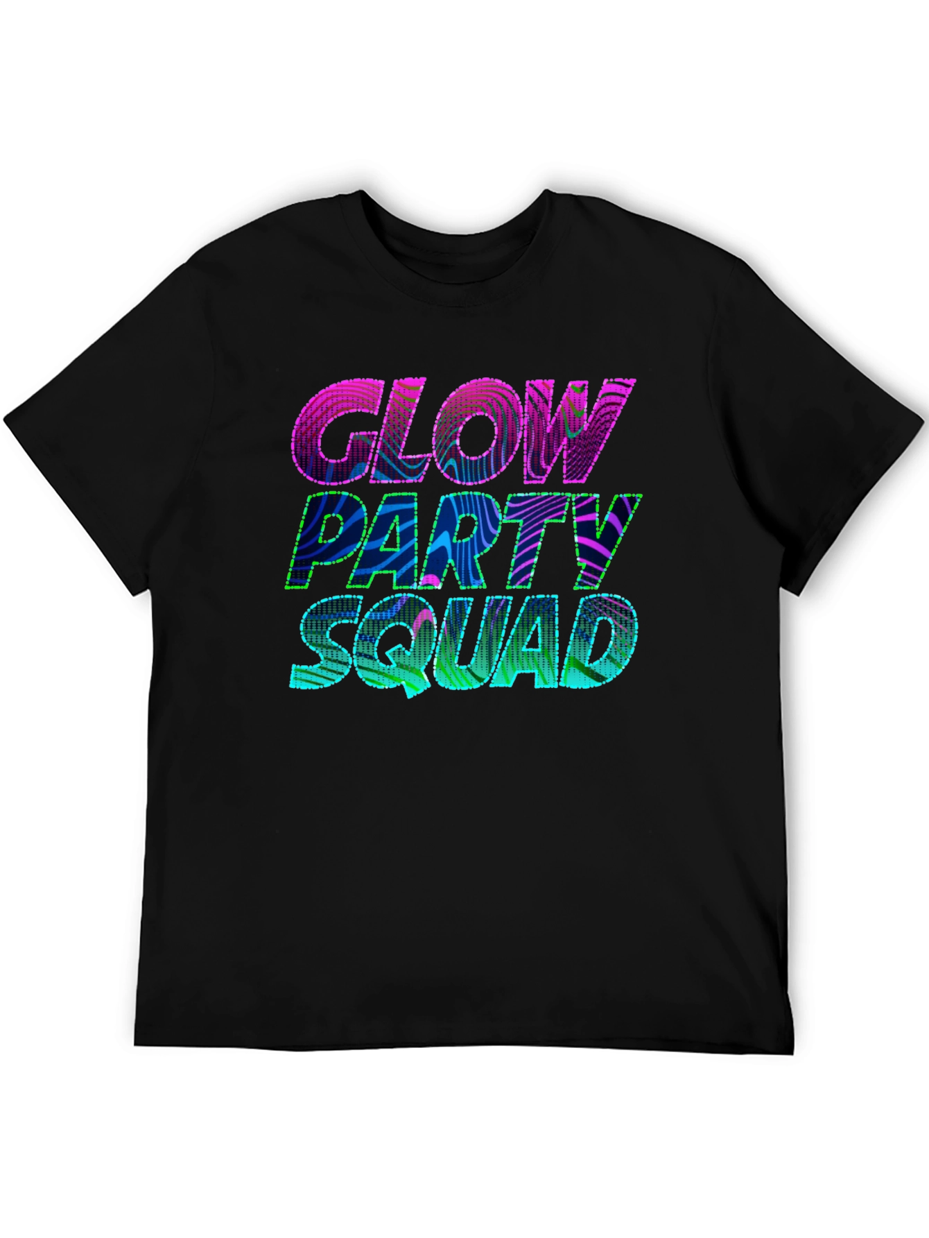 Glow Party Squad T-Shirt - Vibrant Neon Design