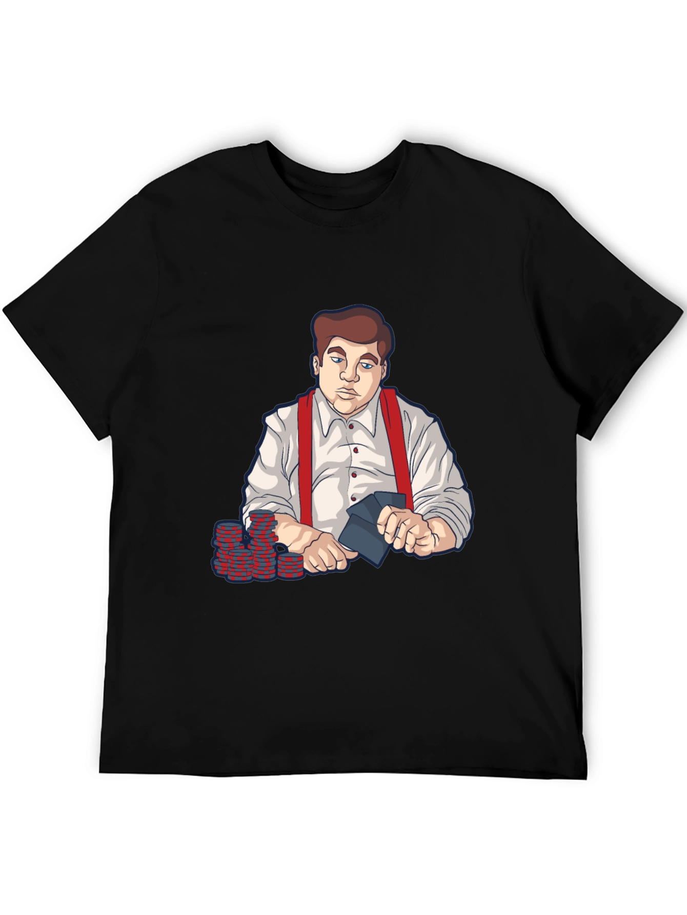 Gambler Graphic Tee - Black Cotton Blend