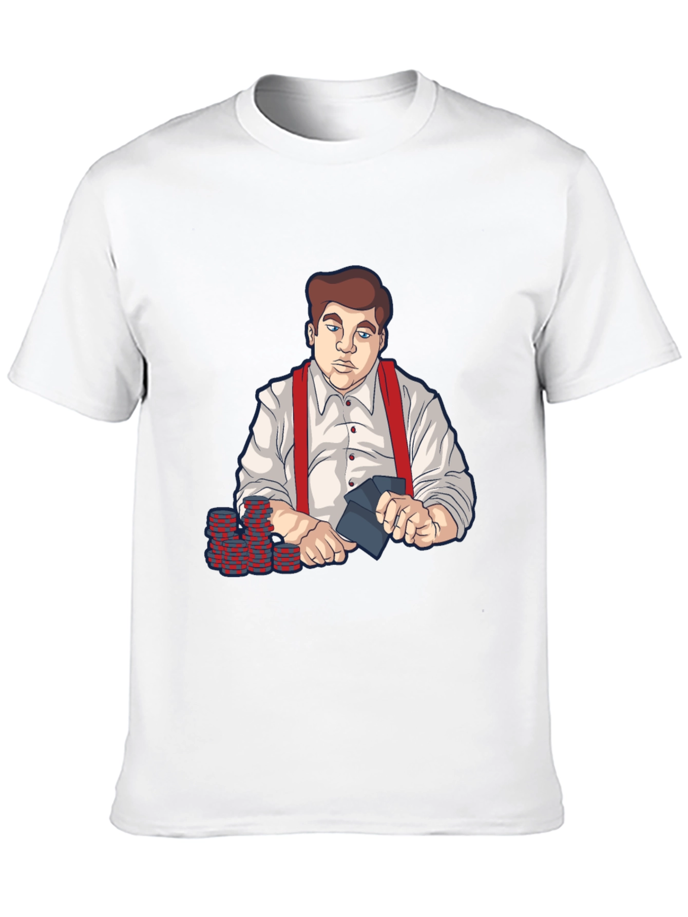 Gambler Graphic Tee - Black Cotton Blend