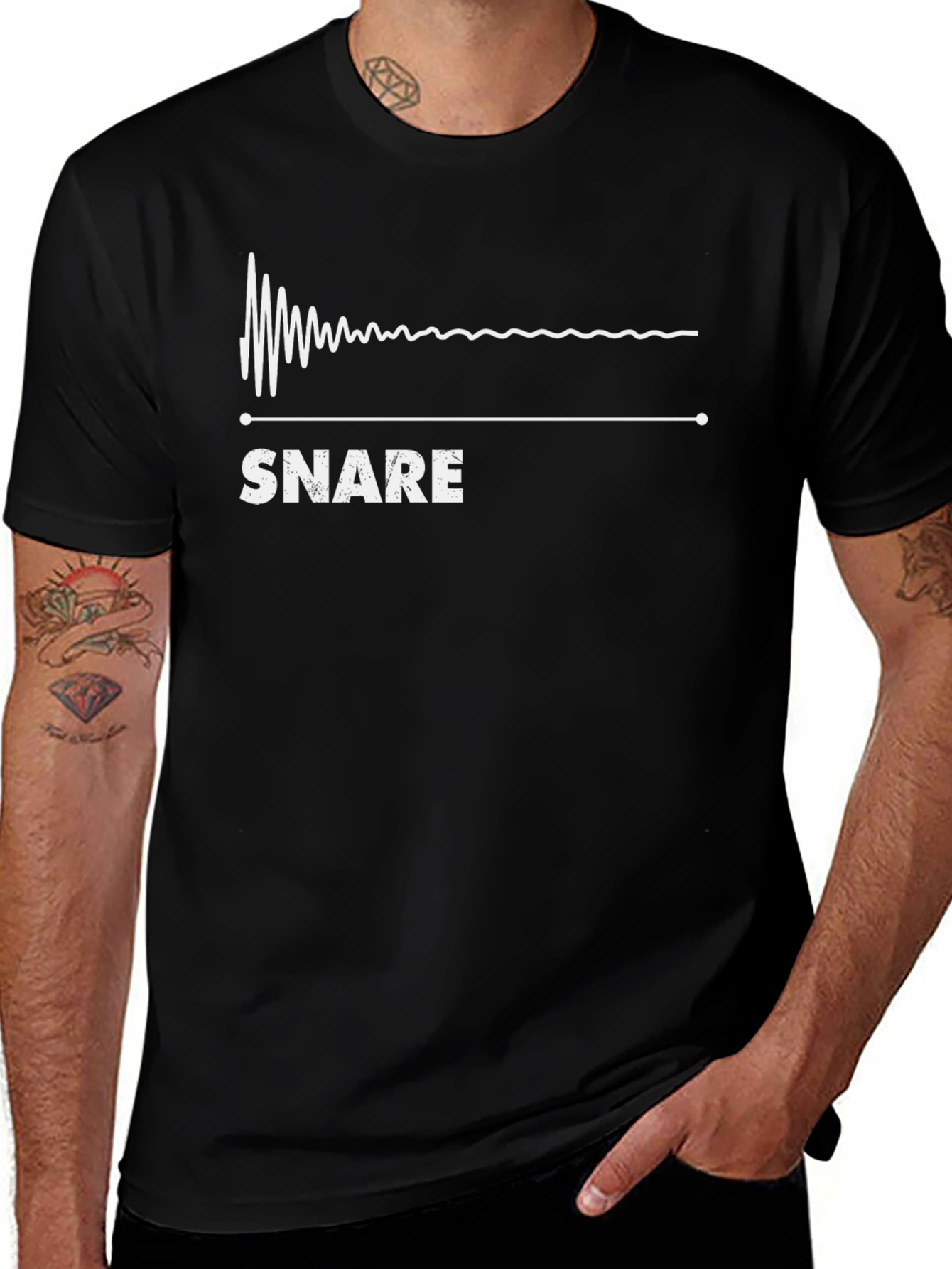 Snare Drum Waveform Graphic T-Shirt