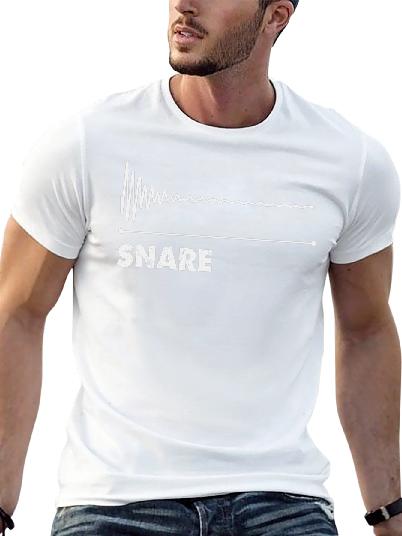 Snare Drum Waveform Graphic T-Shirt