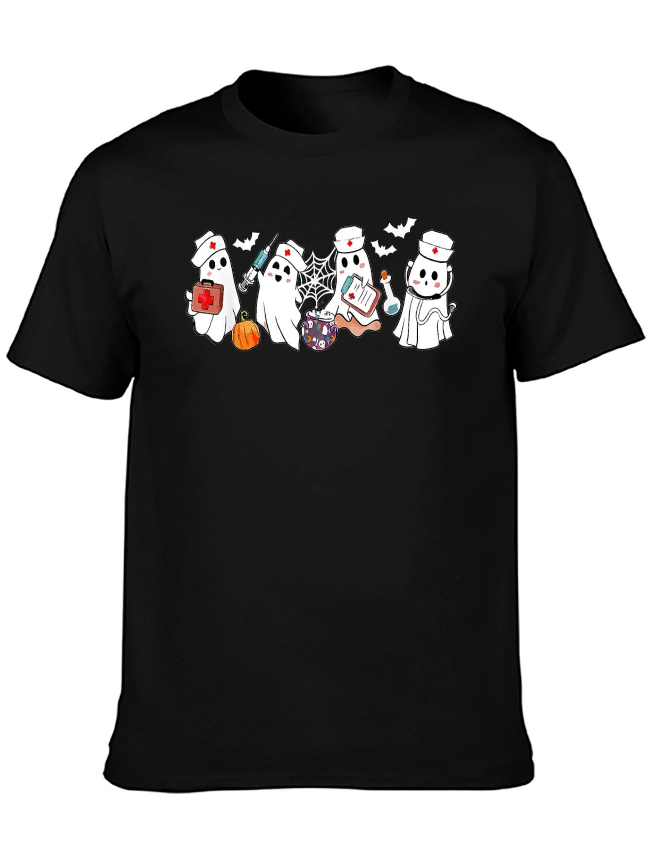 Nurse Ghost Halloween Graphic T-Shirt