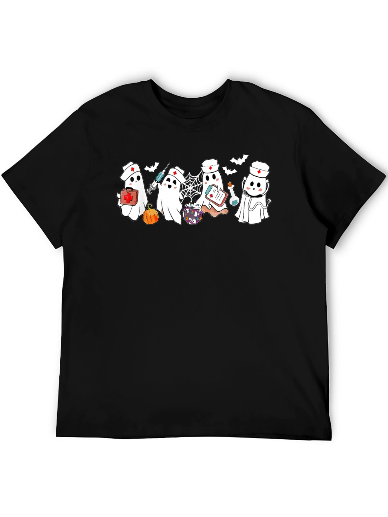 Nurse Ghost Halloween Graphic T-Shirt