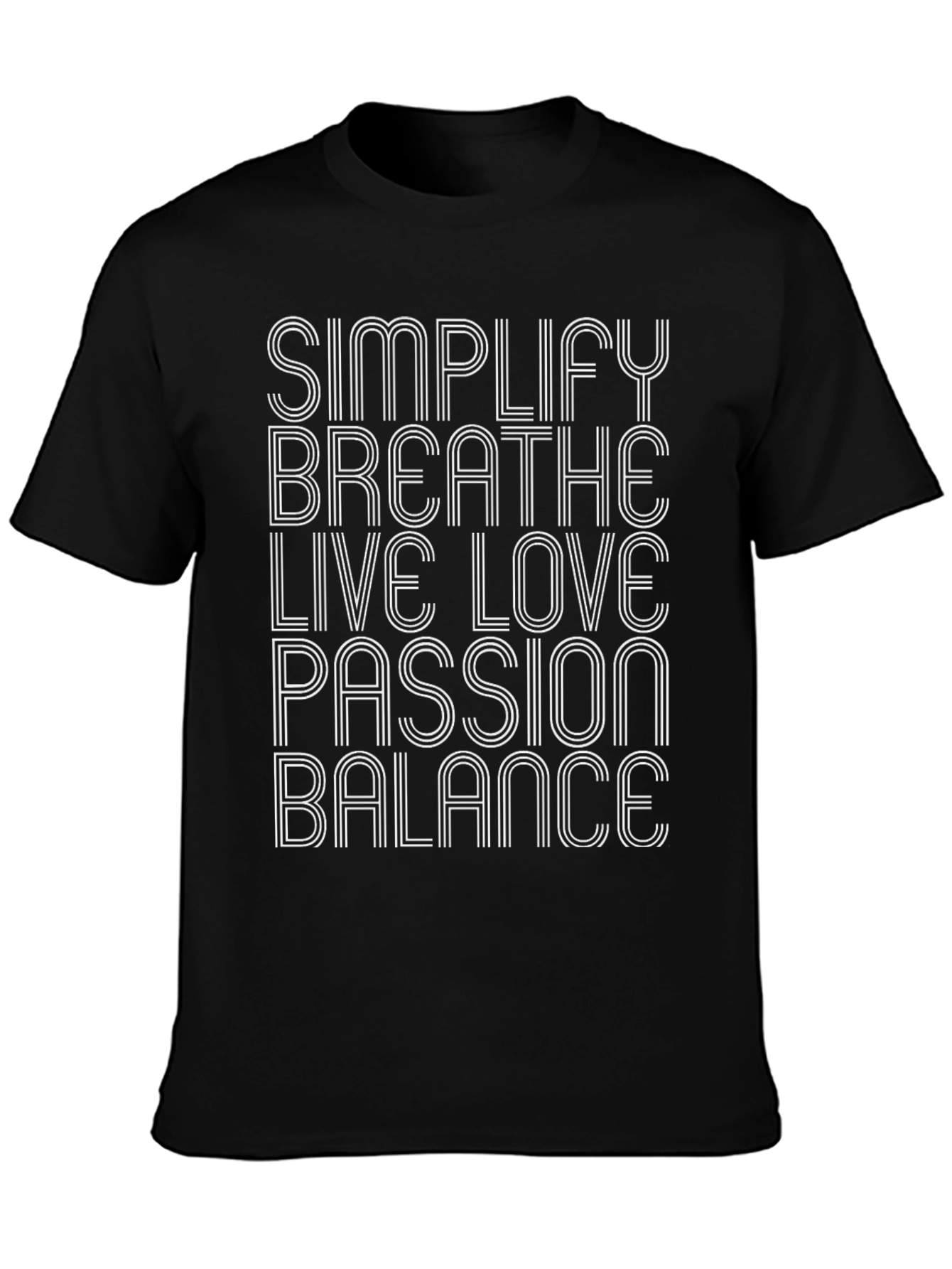 Motivational Graphic Tee - Simplify Breathe Live