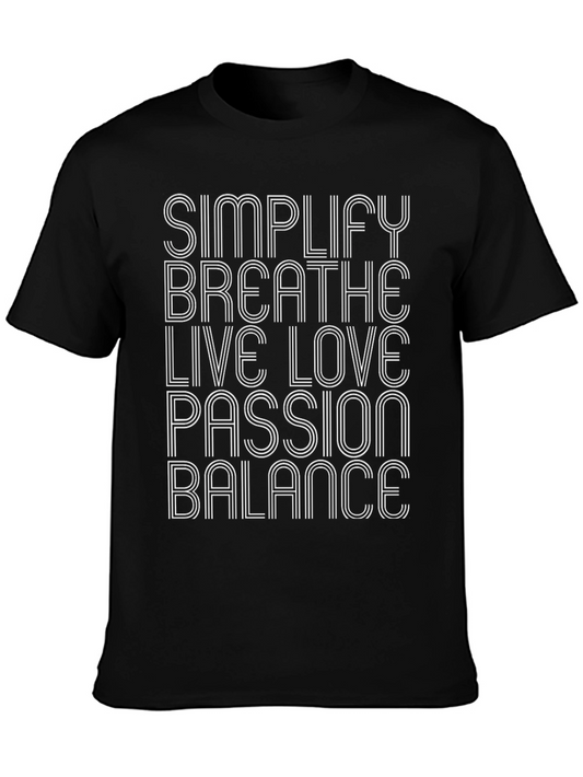 Motivational Graphic Tee - Simplify Breathe Live