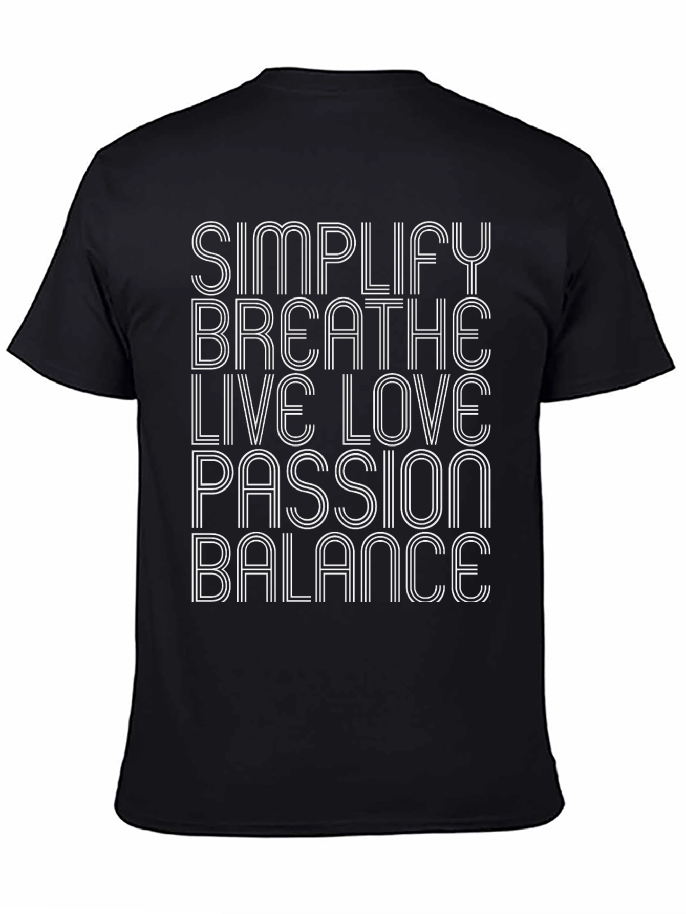 Motivational Graphic Tee - Simplify Breathe Live