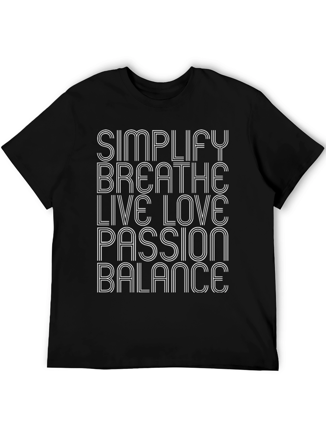 Motivational Graphic Tee - Simplify Breathe Live