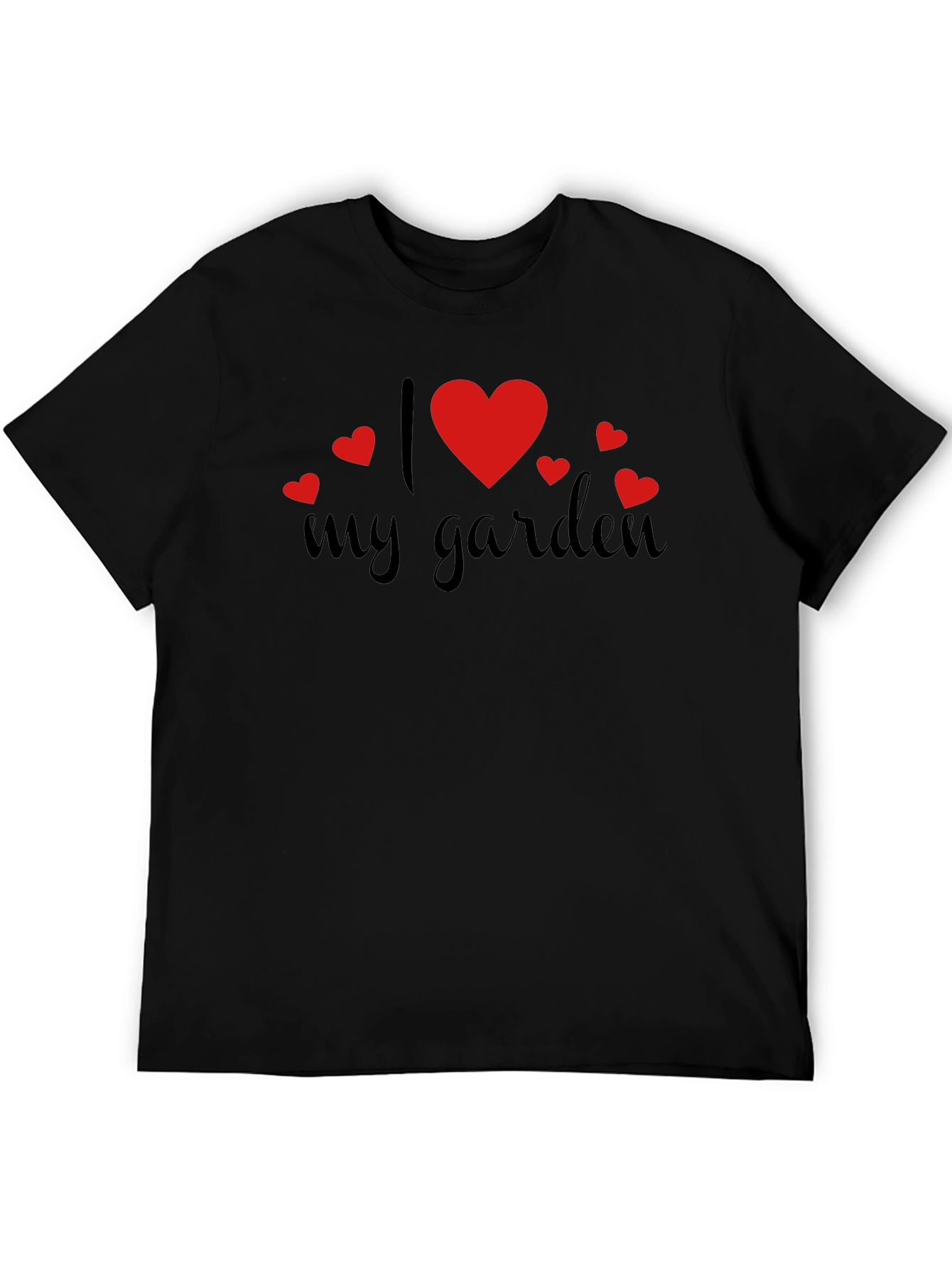 I Love My Garden Graphic Tee Black Casual Shirt