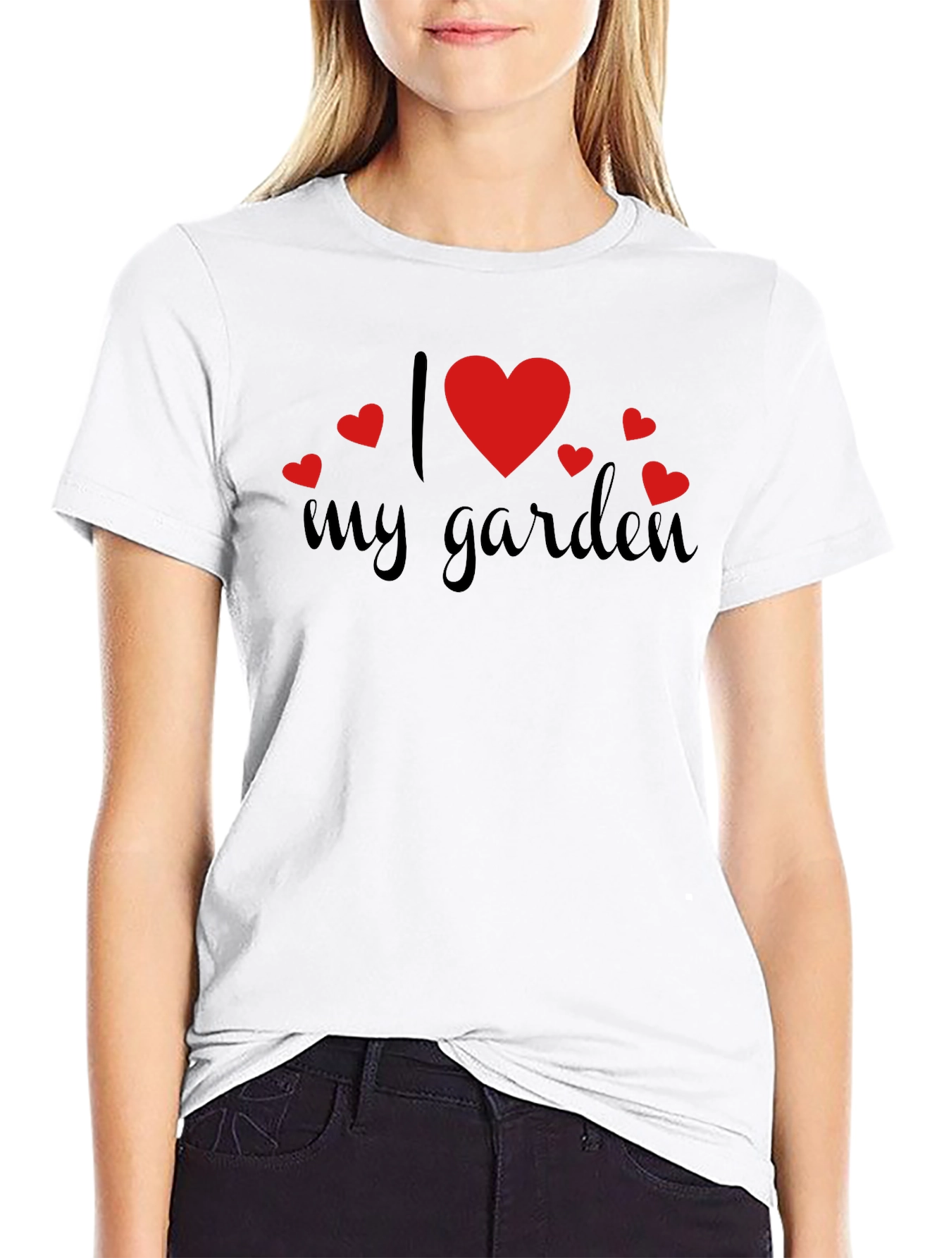 I Love My Garden Graphic Tee Black Casual Shirt