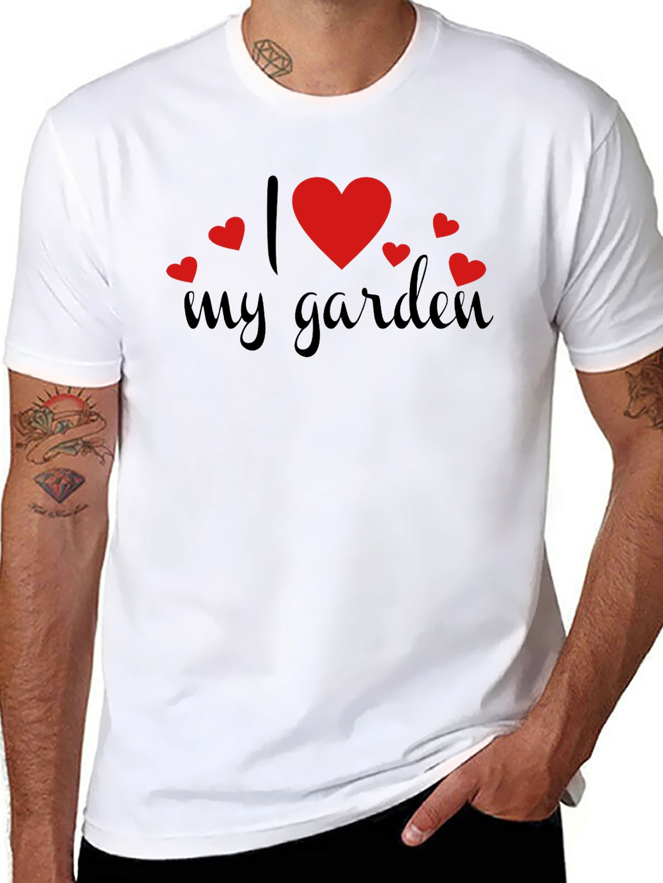I Love My Garden Graphic Tee Black Casual Shirt