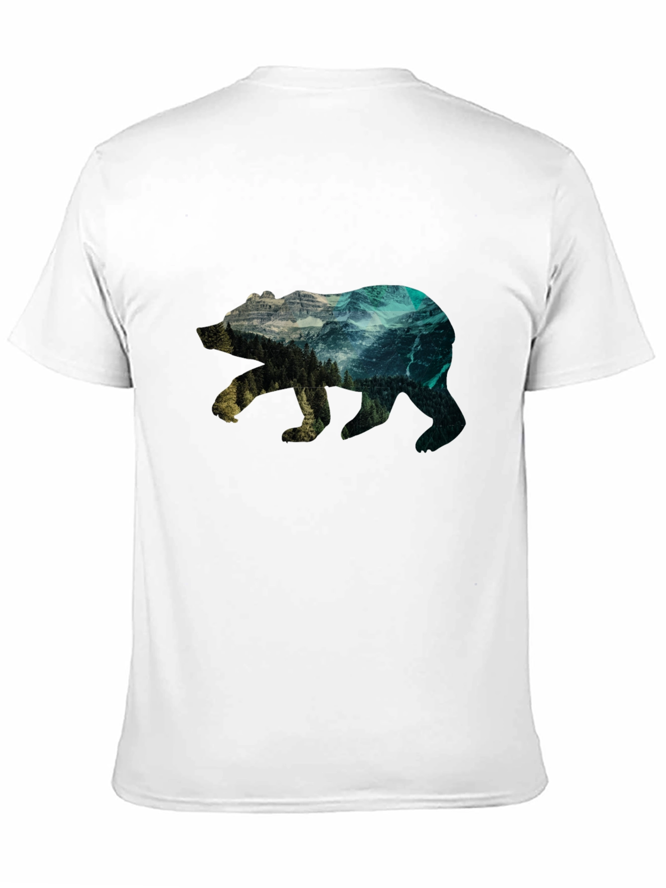 Nature Bear Graphic Tee - Black