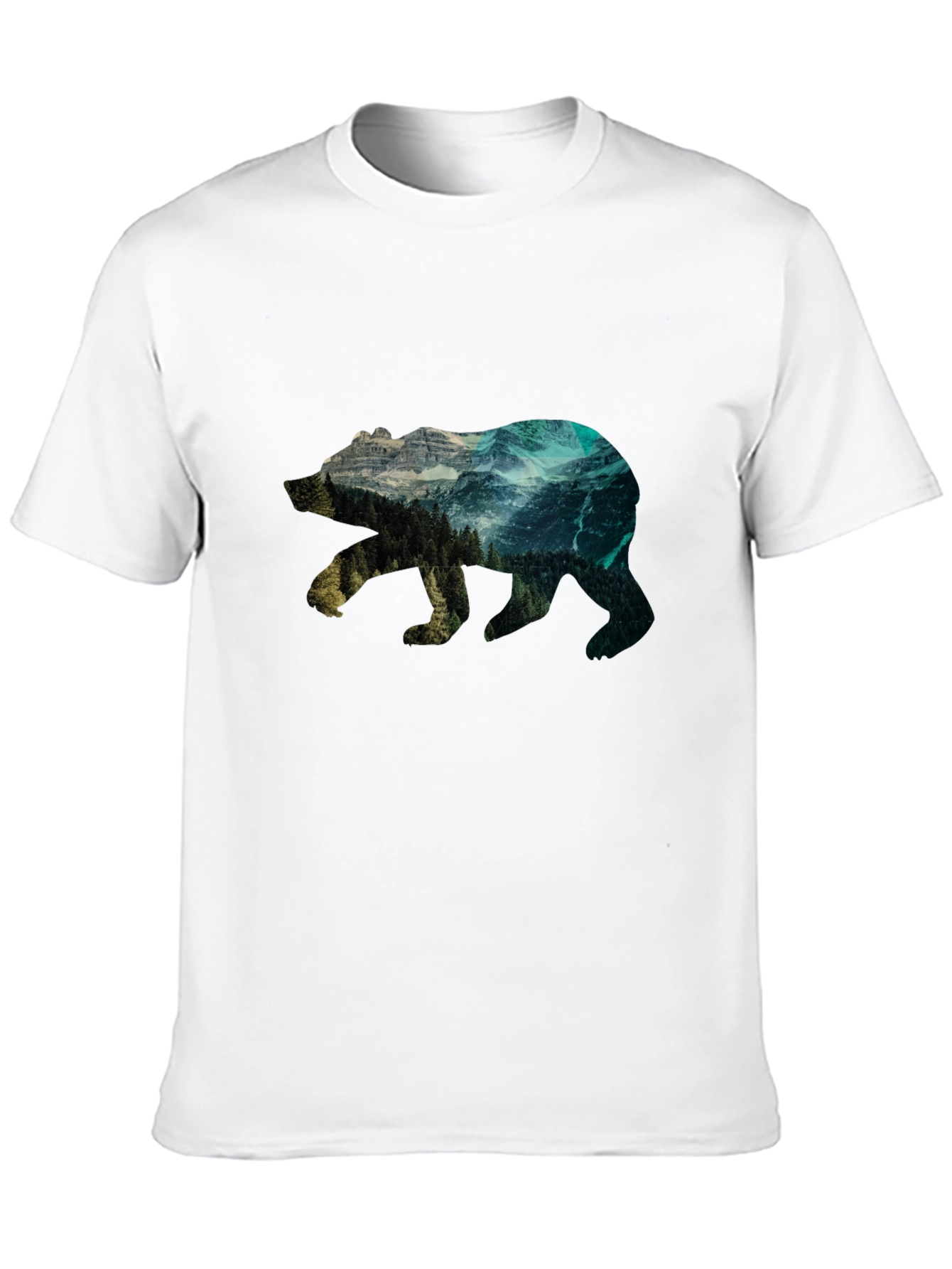 Nature Bear Graphic Tee - Black
