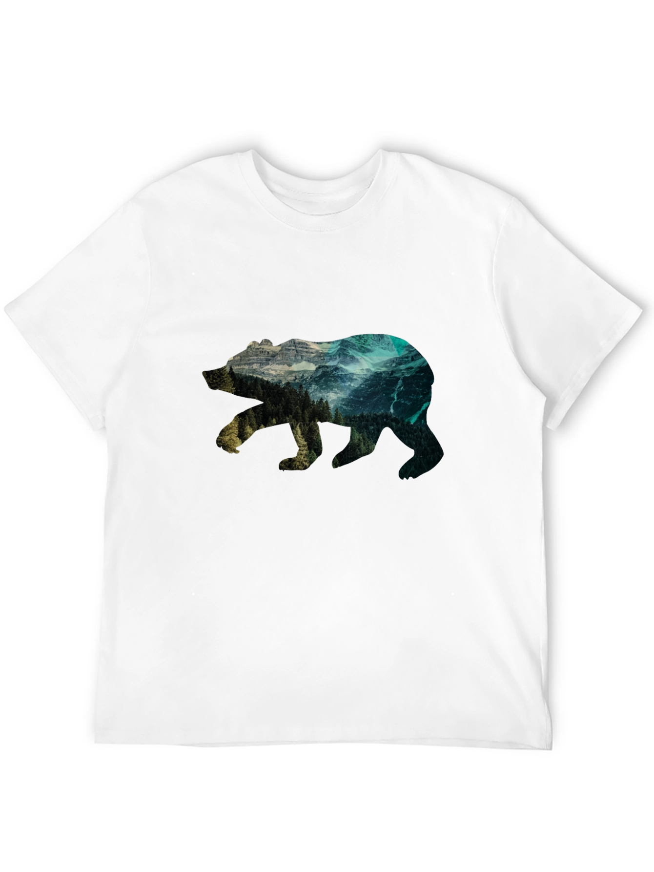 Nature Bear Graphic Tee - Black