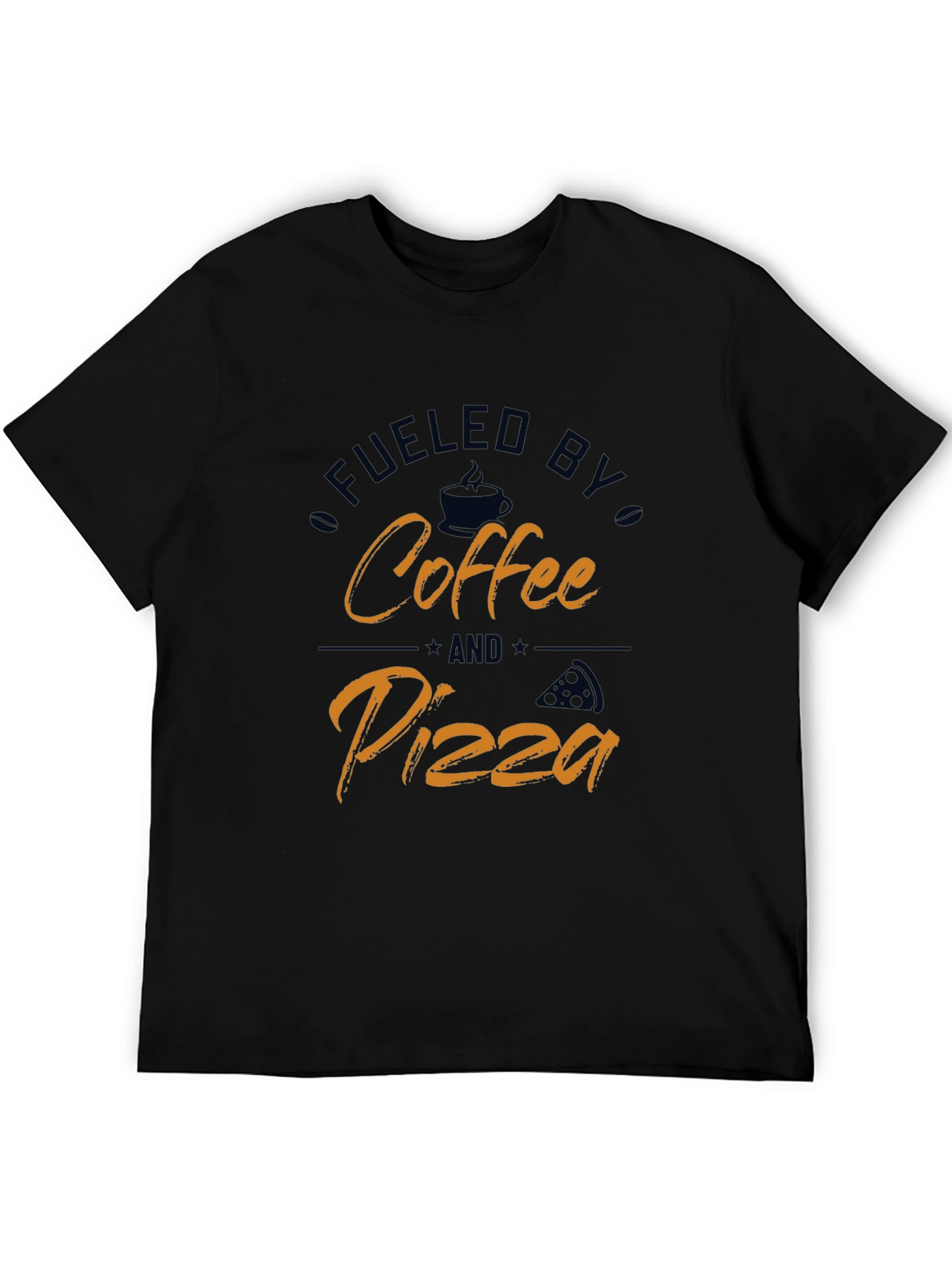 Fueled by Coffee and Pizza Graphic T-Shirt