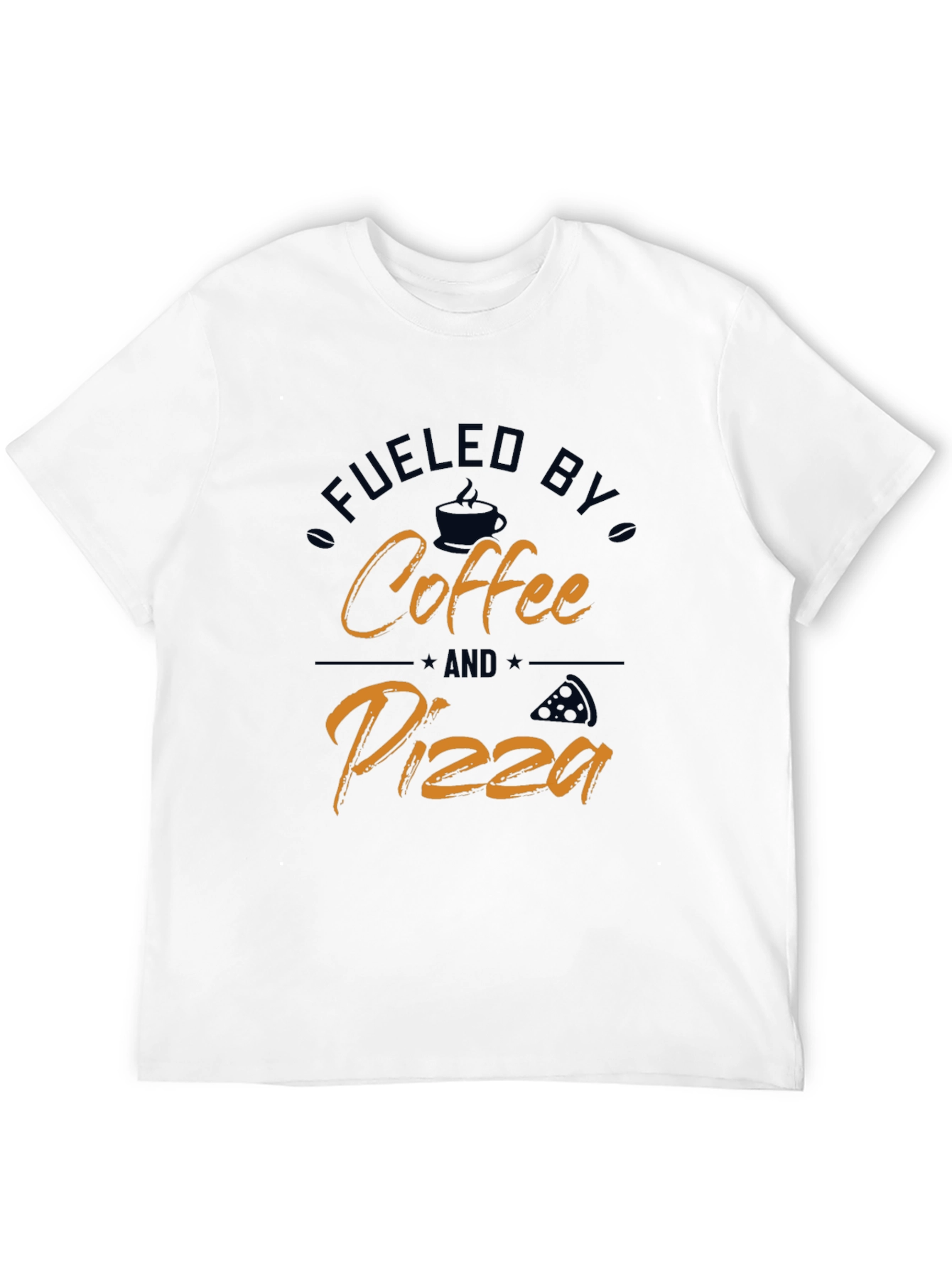 Fueled by Coffee and Pizza Graphic T-Shirt