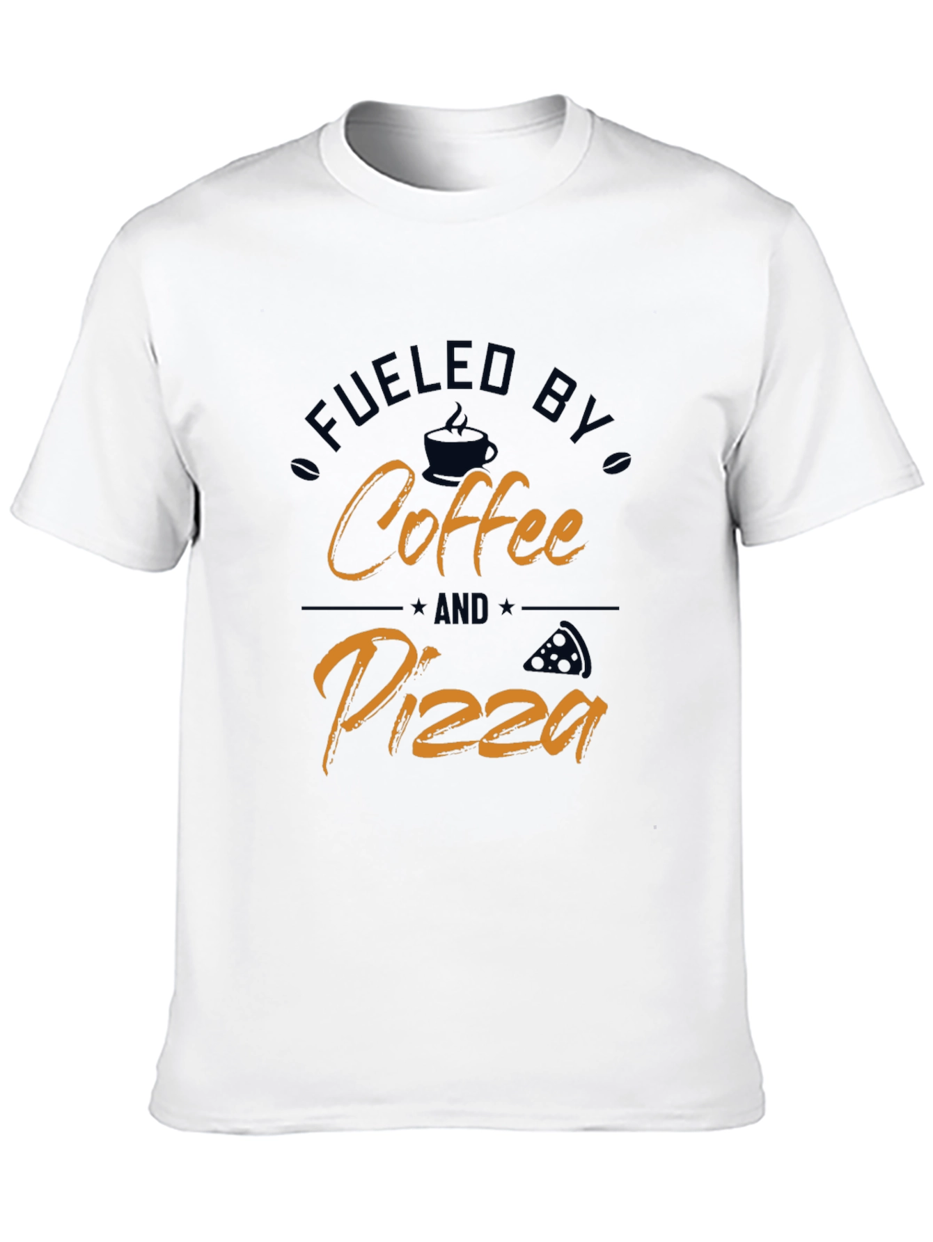 Fueled by Coffee and Pizza Graphic T-Shirt