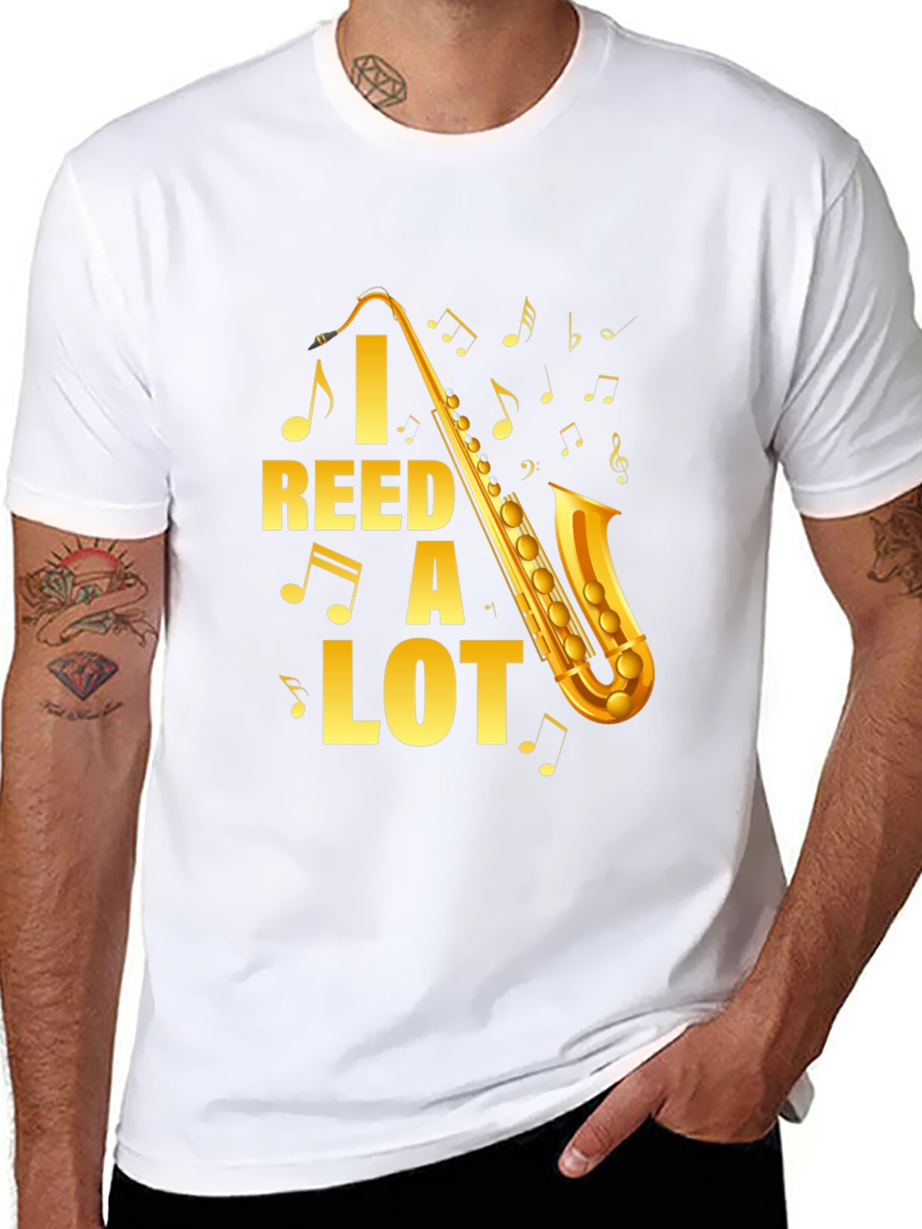 I Reed A Lot Saxophone Graphic T-Shirt