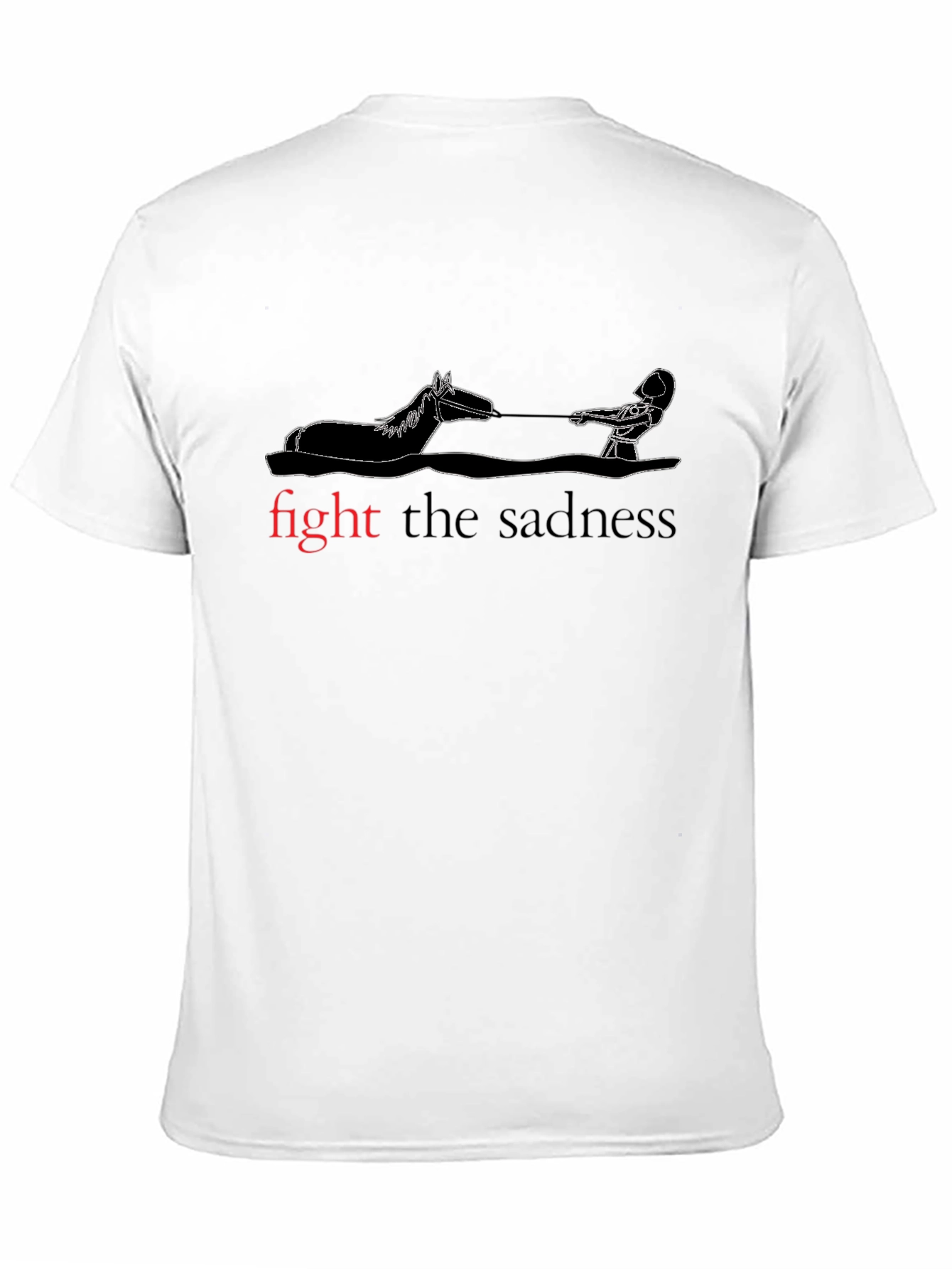 Fight The Sadness Black Graphic Tee