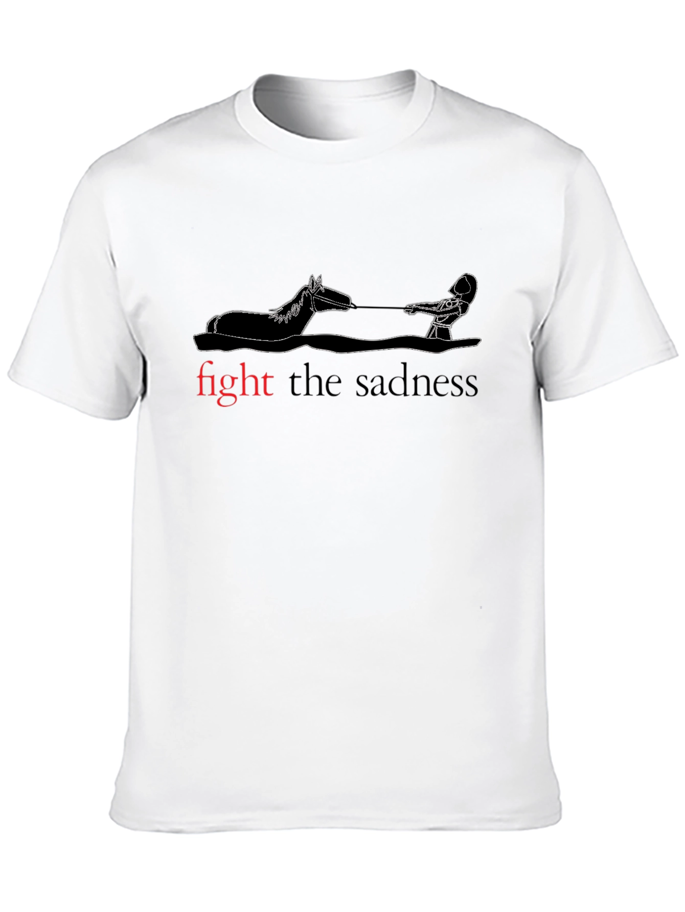 Fight The Sadness Black Graphic Tee