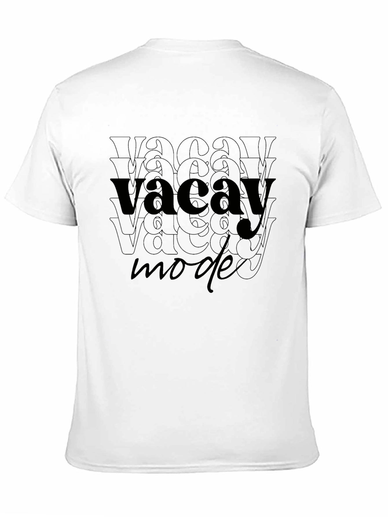 Vacay Mode Black Graphic T-Shirt - Relaxed Fit