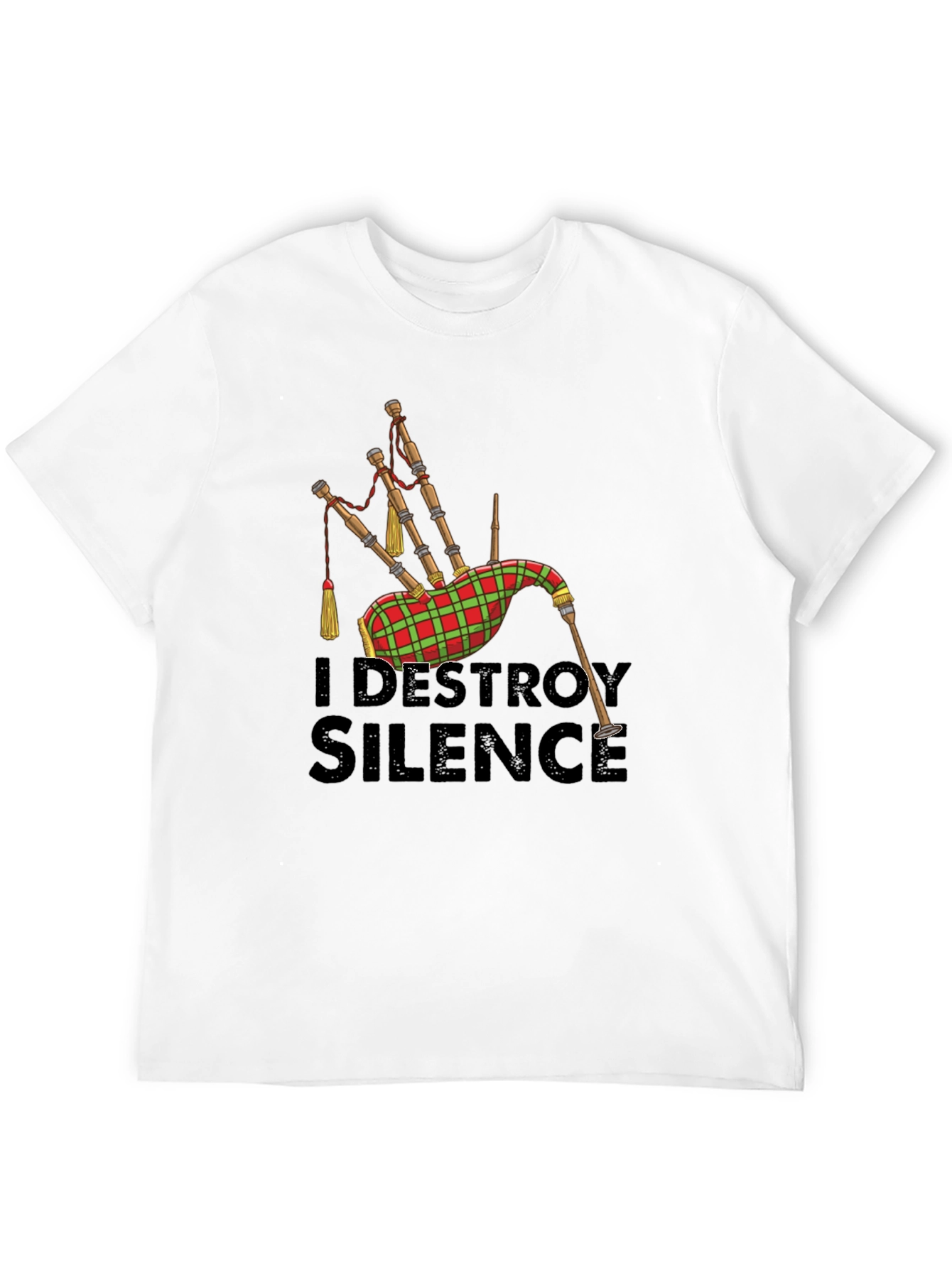 I Destroy Silence Bagpipe T-Shirt