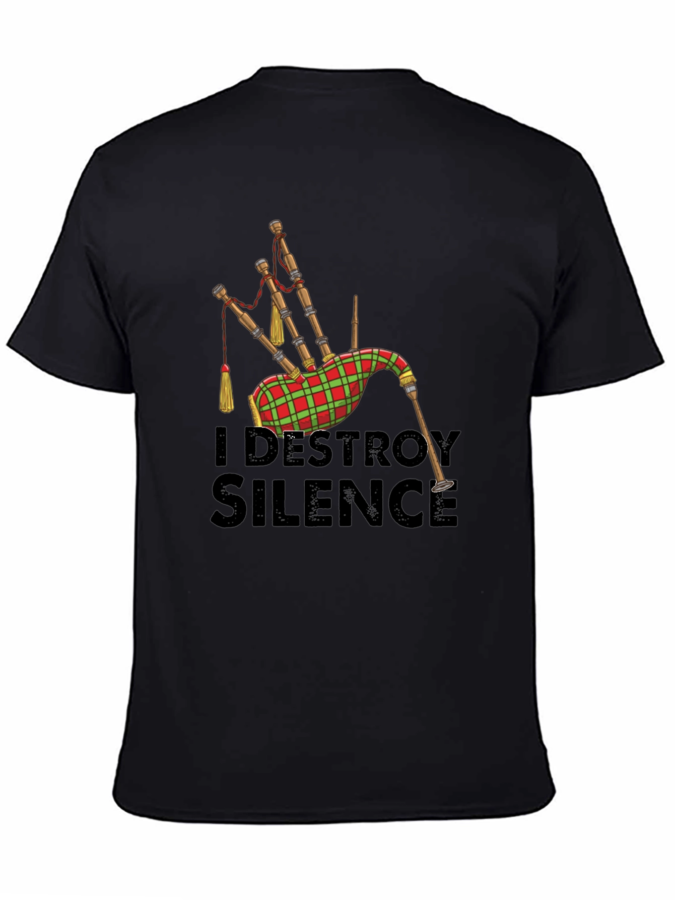 I Destroy Silence Bagpipe T-Shirt