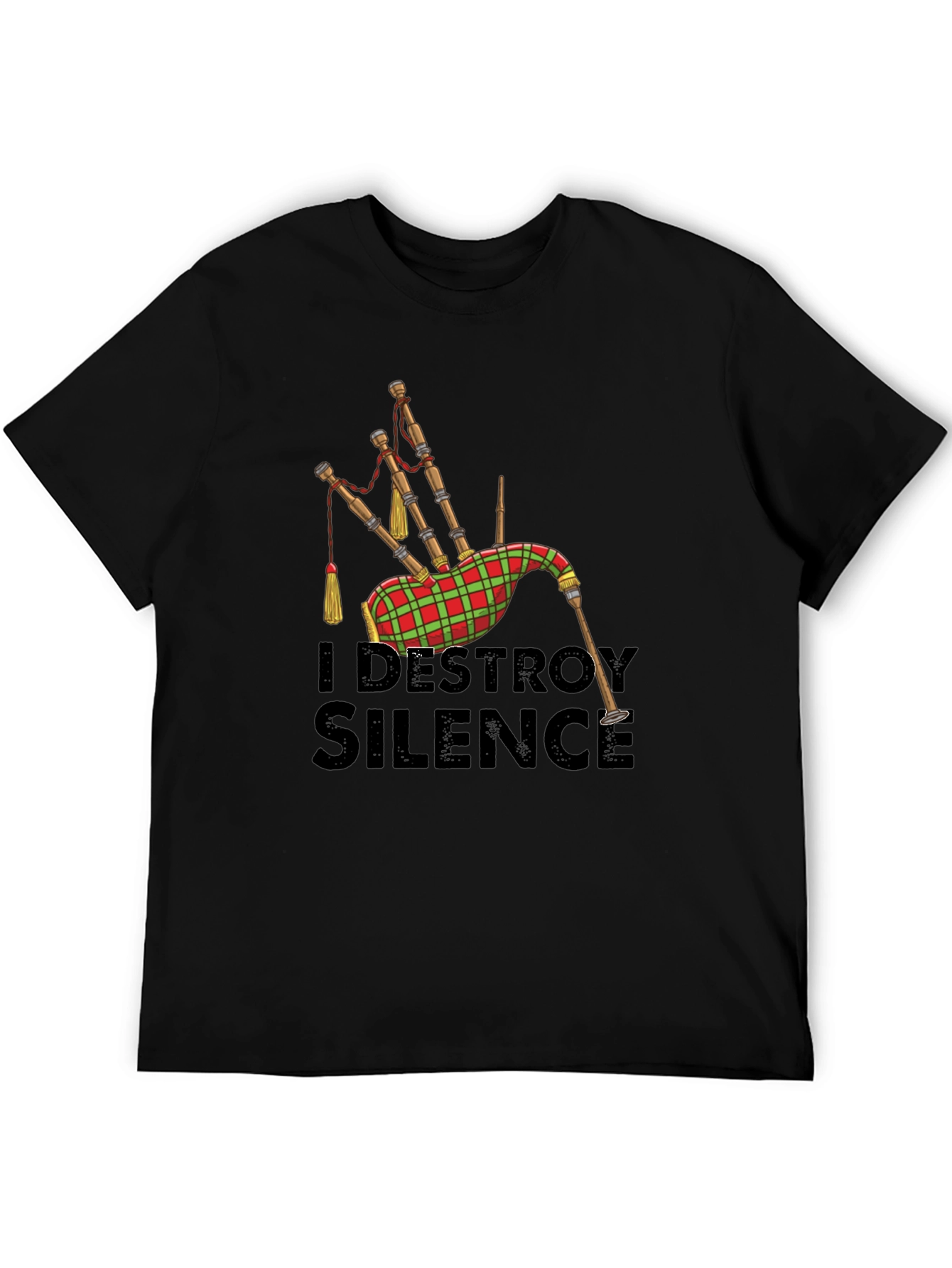 I Destroy Silence Bagpipe T-Shirt