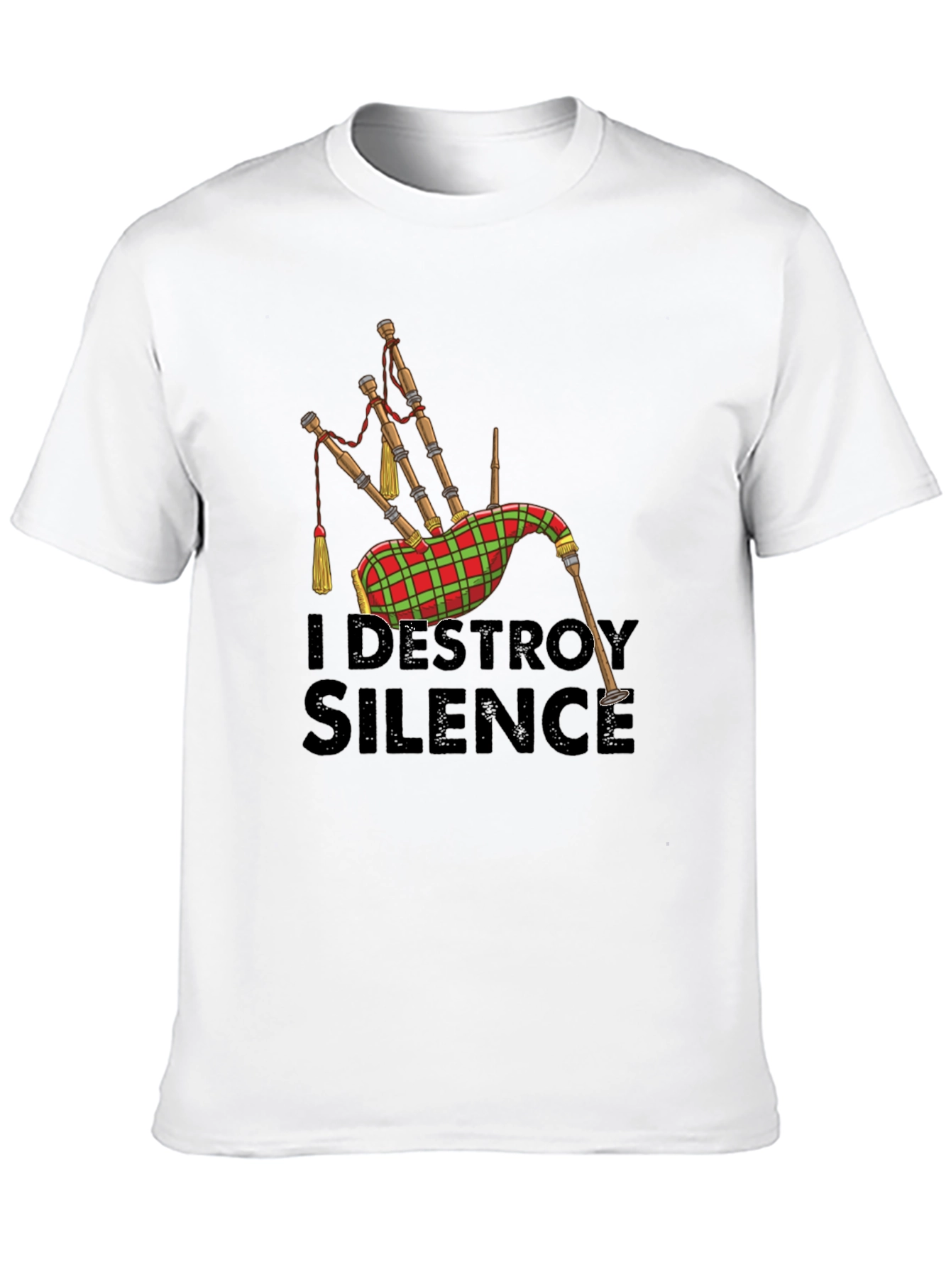 I Destroy Silence Bagpipe T-Shirt