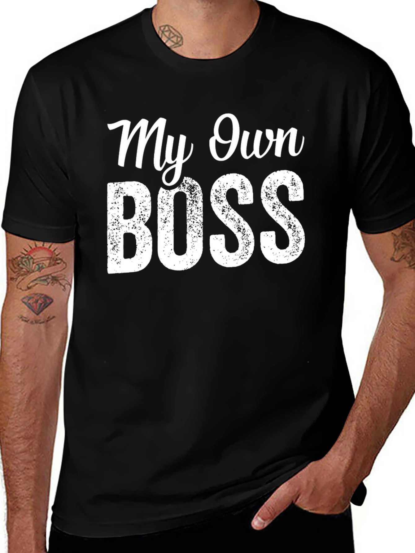 My Own Boss Black Graphic Tee