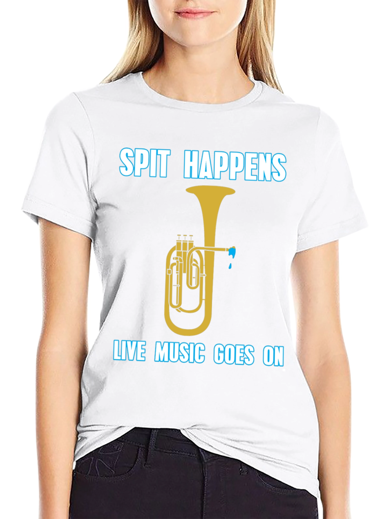 Spit Happens Music T-Shirt - Live Music Goes On!