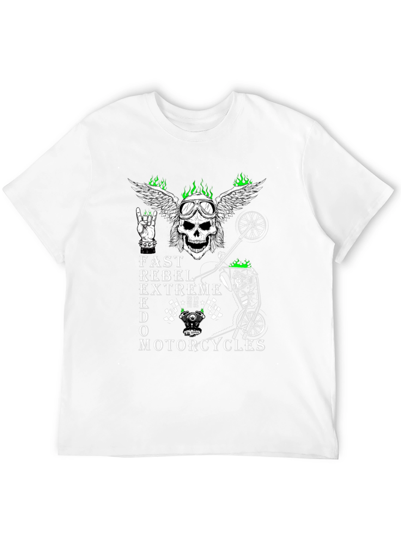 Rebel Motorcycle T-Shirt - Extreme Freedom Rider