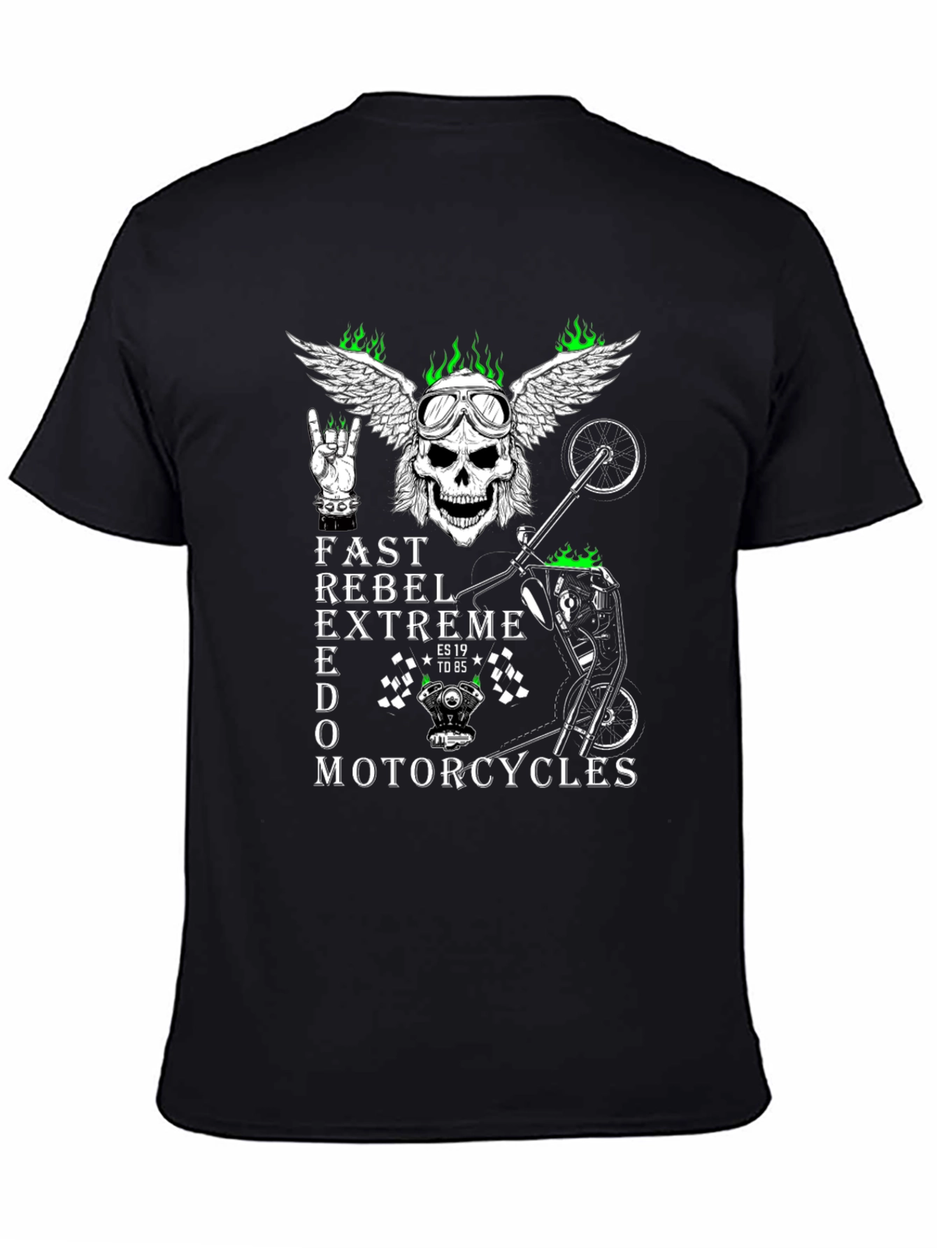 Rebel Motorcycle T-Shirt - Extreme Freedom Rider