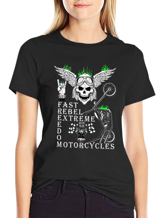 Rebel Motorcycle T-Shirt - Extreme Freedom Rider