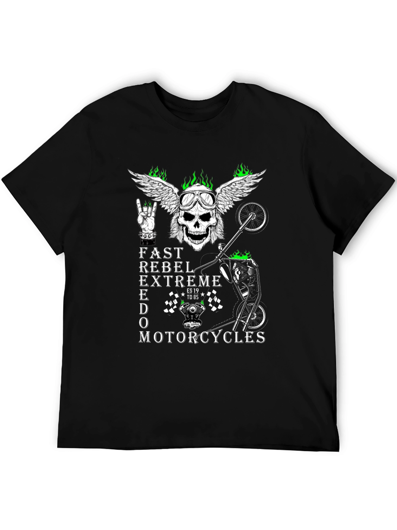 Rebel Motorcycle T-Shirt - Extreme Freedom Rider