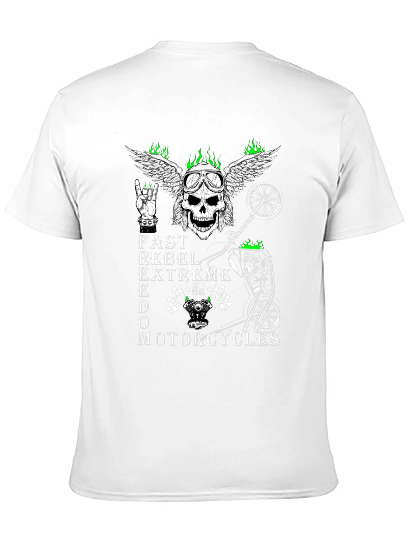 Rebel Motorcycle T-Shirt - Extreme Freedom Rider