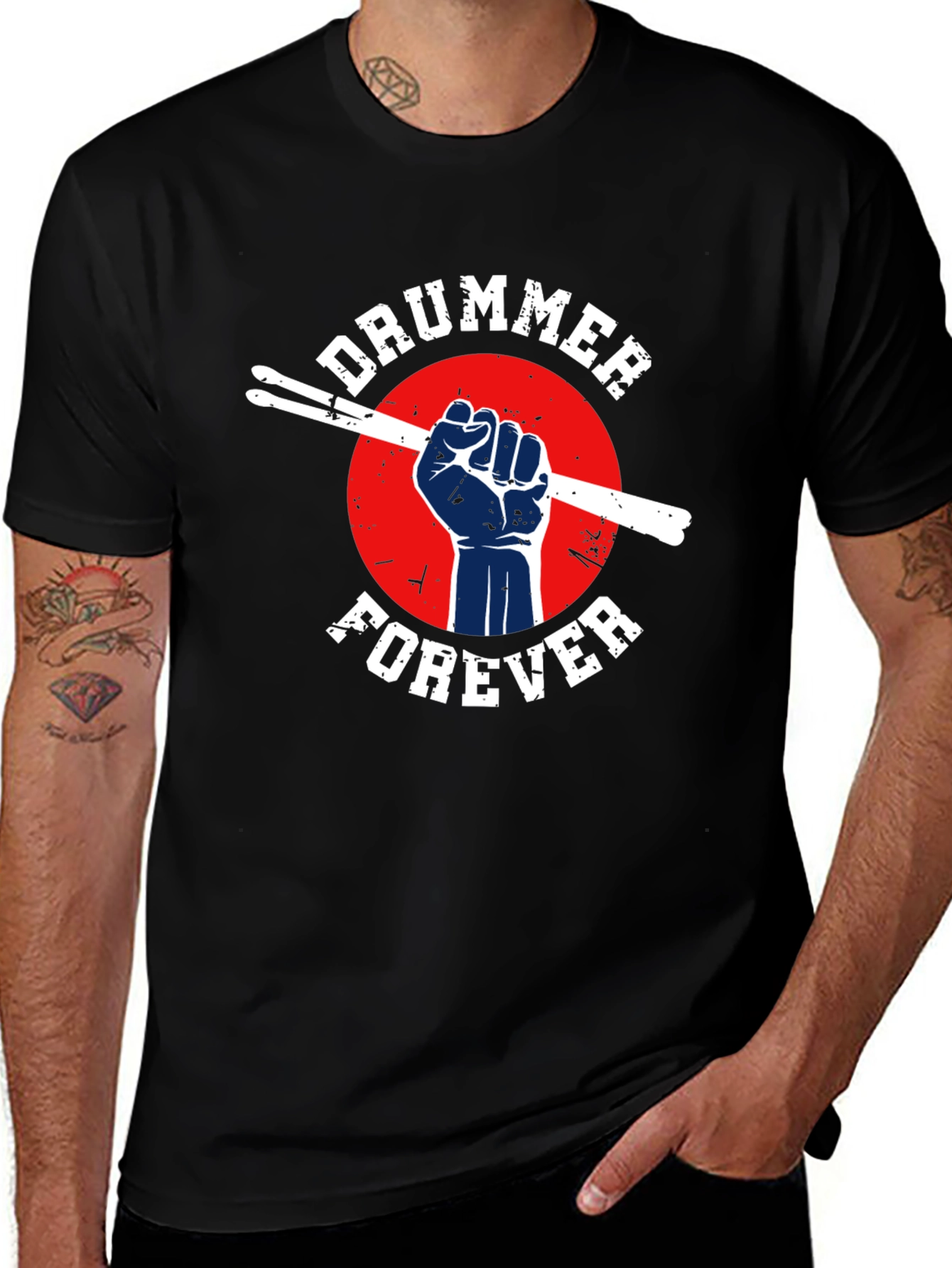 Drummer Forever T-Shirt - Music Lover Tee