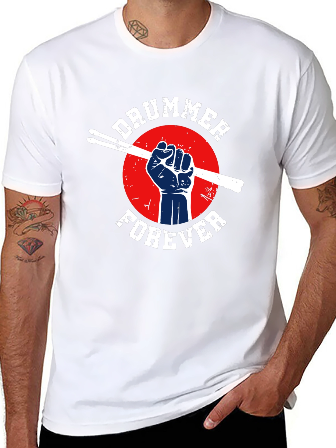 Drummer Forever T-Shirt - Music Lover Tee