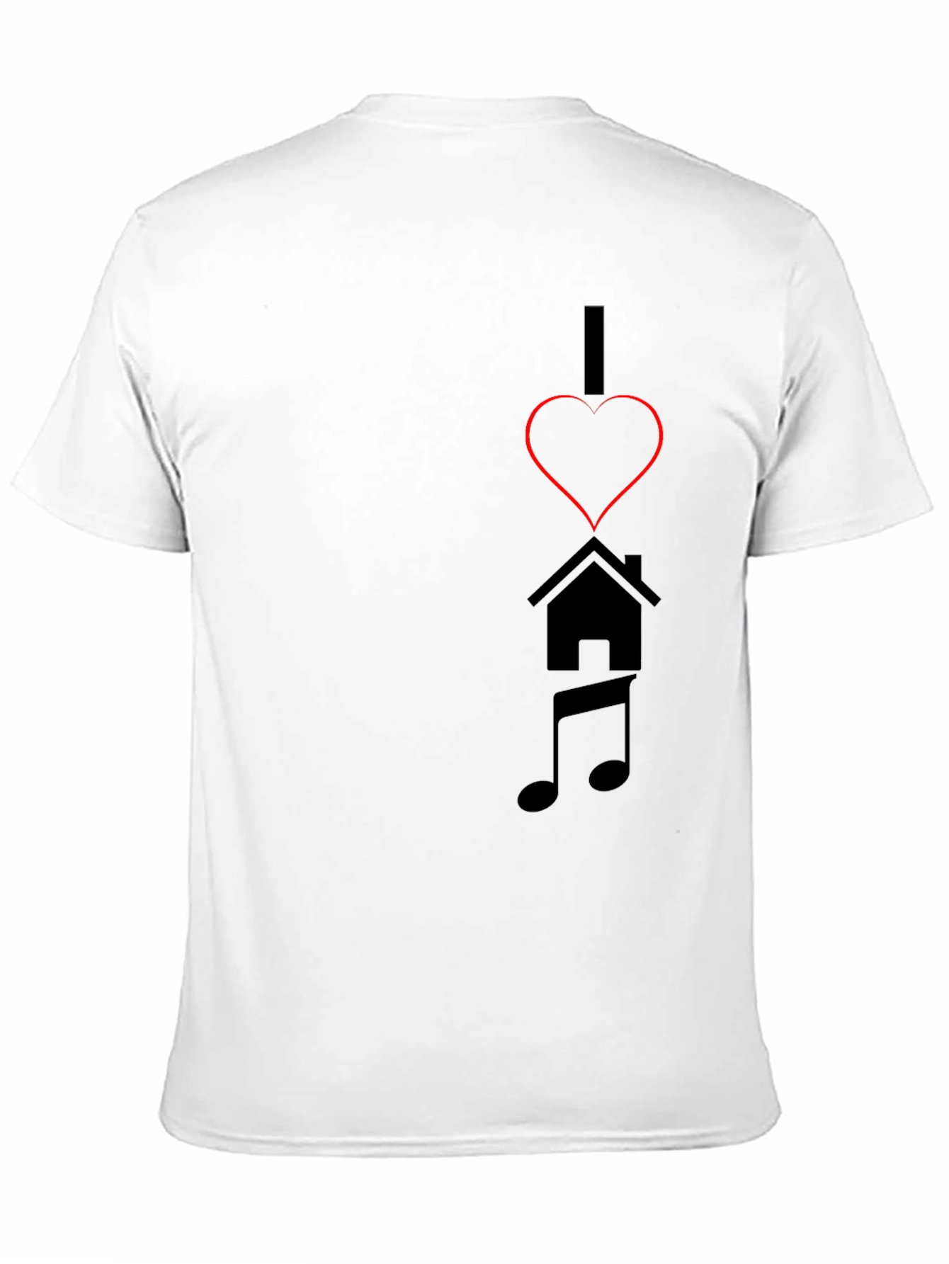 I Love House Music Black T-Shirt