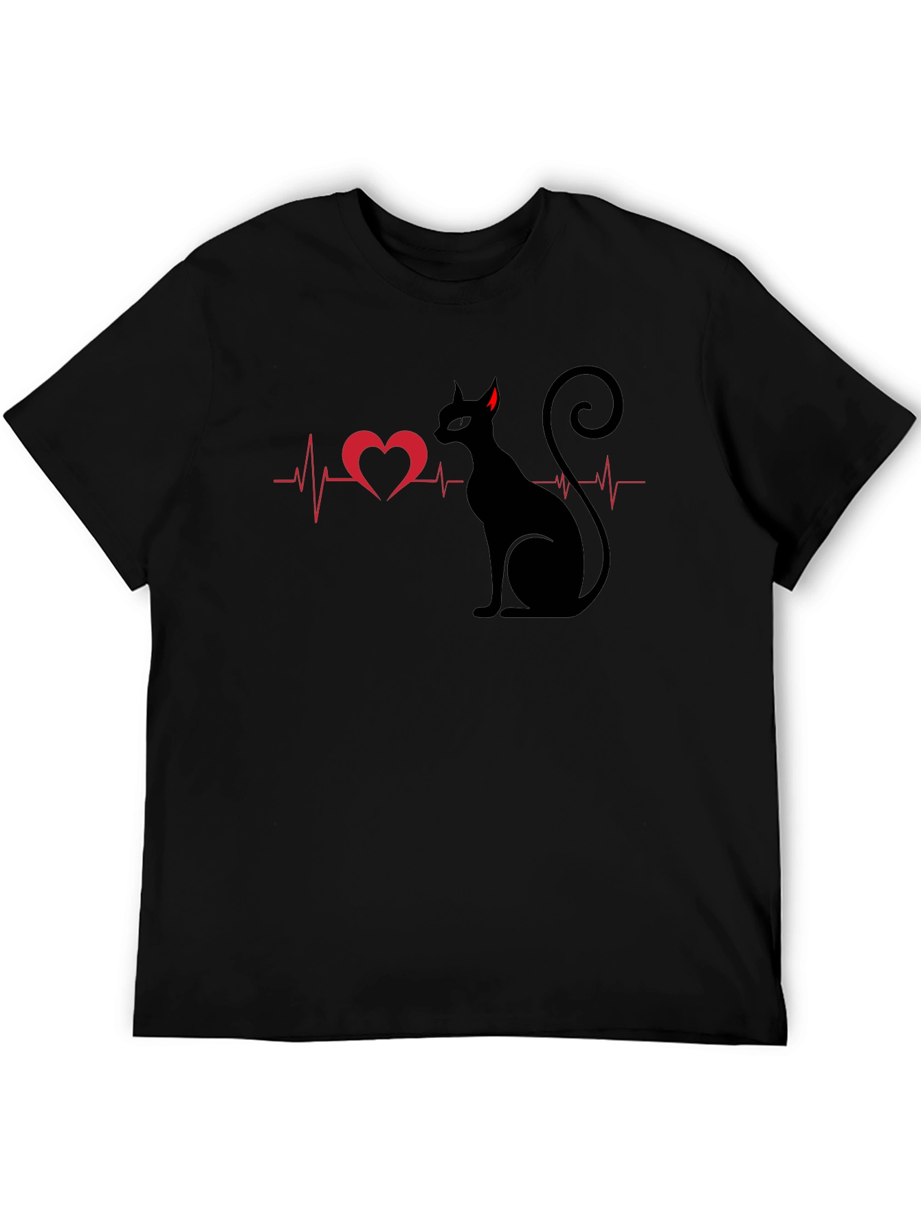 Cat Heartbeat Graphic Tee
