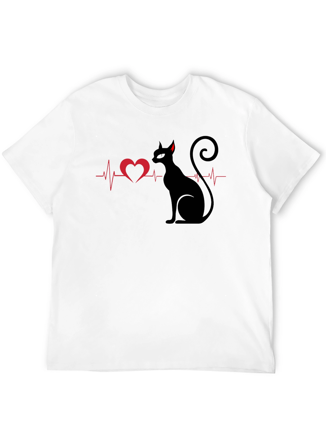 Cat Heartbeat Graphic Tee