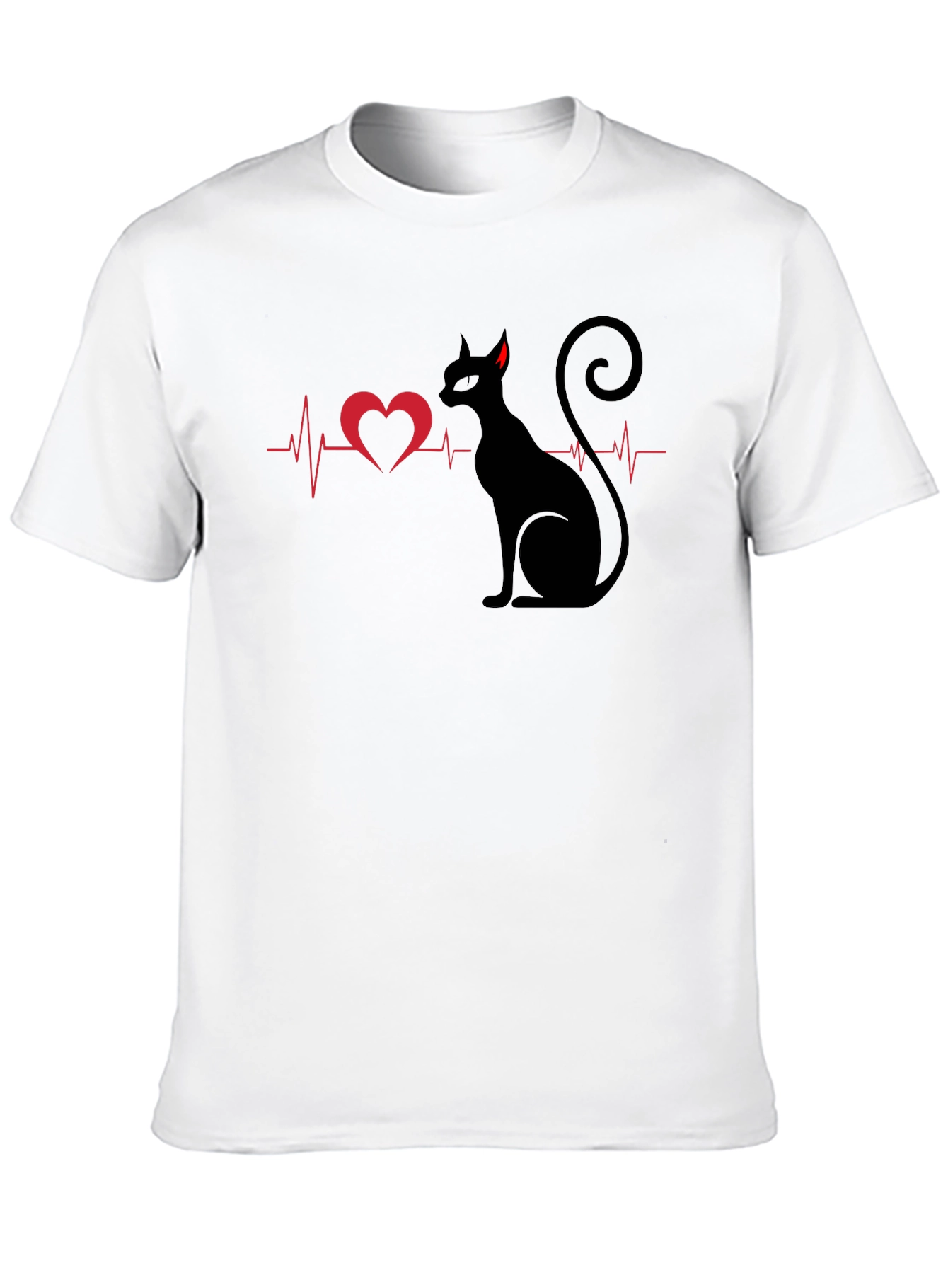Cat Heartbeat Graphic Tee