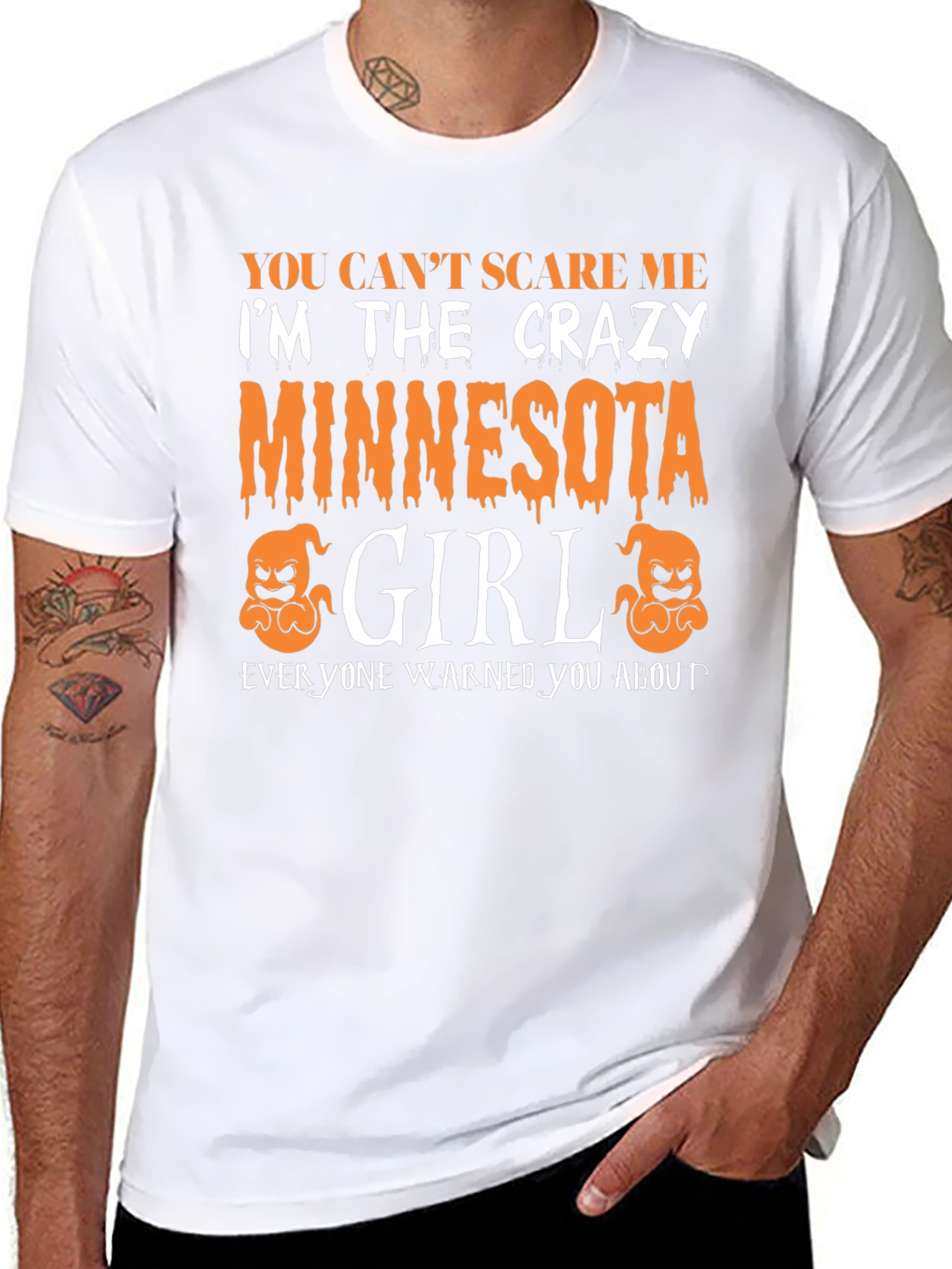 Crazy Minnesota Girl Halloween T-Shirt